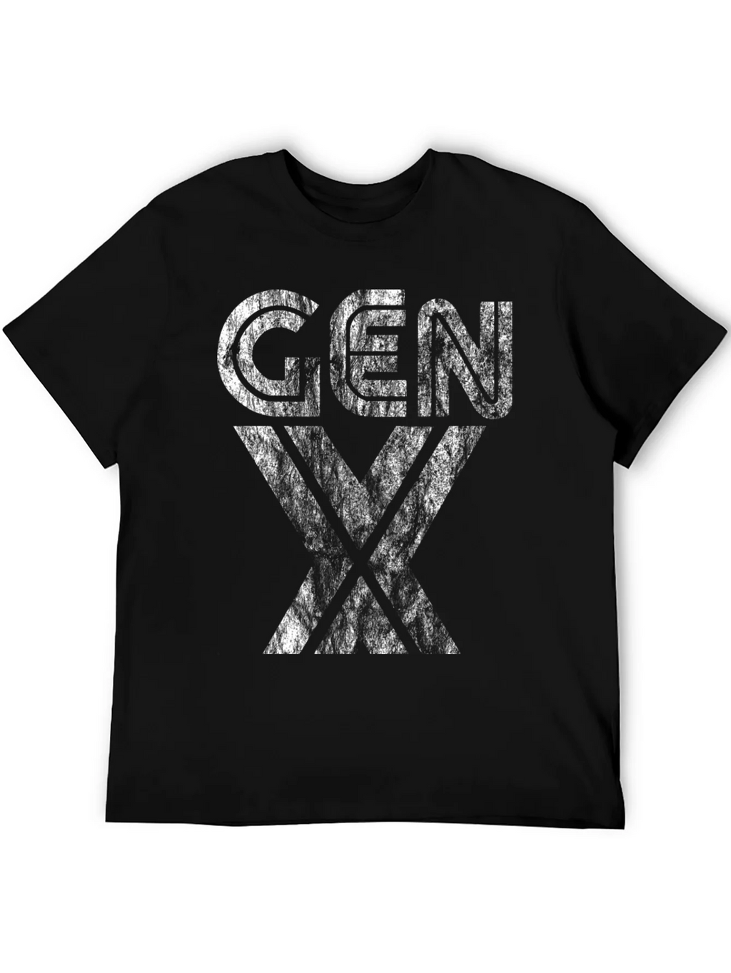 Gen X Distressed Graphic T-Shirt - Black product image 5