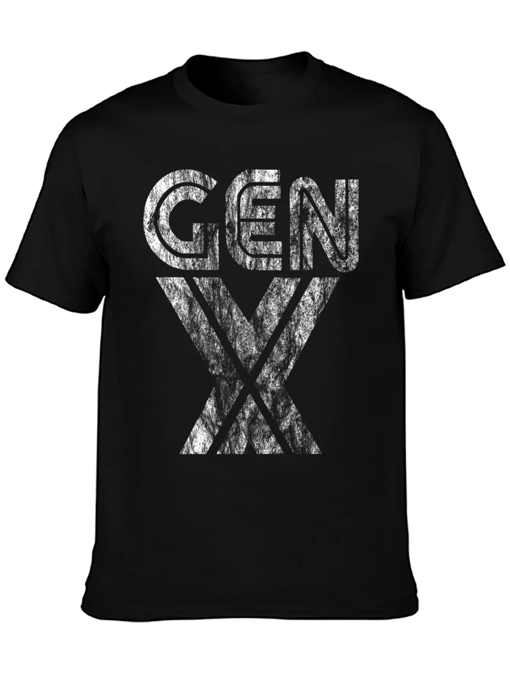 Gen X Distressed Graphic T-Shirt - Black product image 3