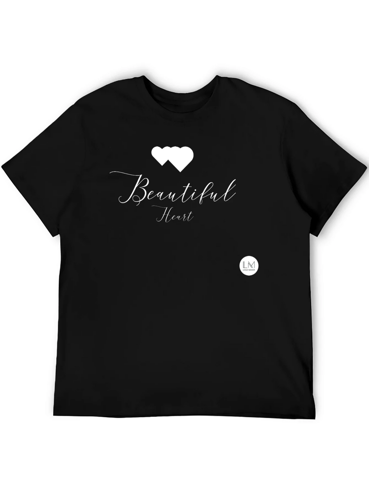 Beautiful Heart Black Tee - Stylish Graphic Print T-Shirt product image 5