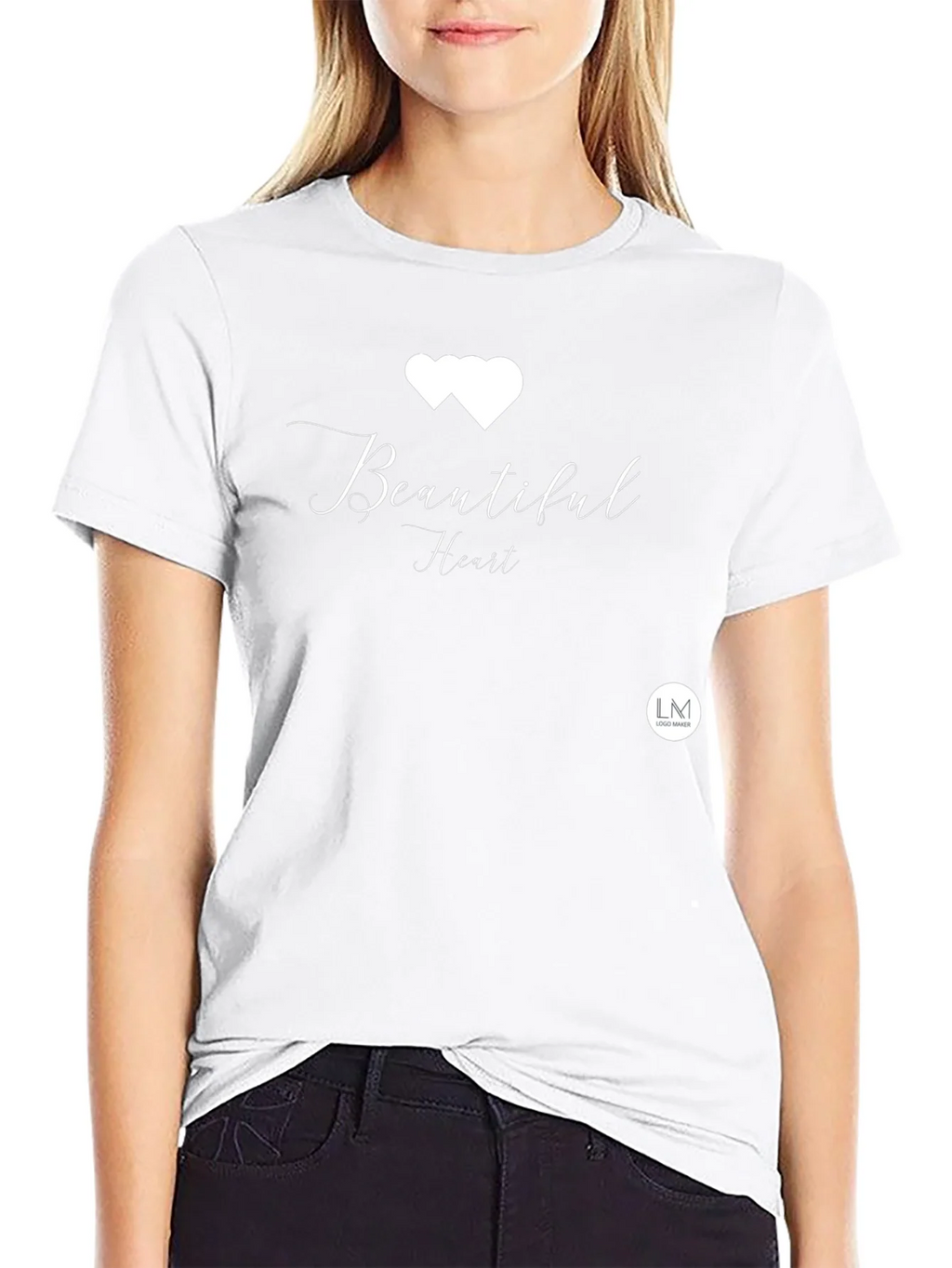 Beautiful Heart Black Tee - Stylish Graphic Print T-Shirt product image 8