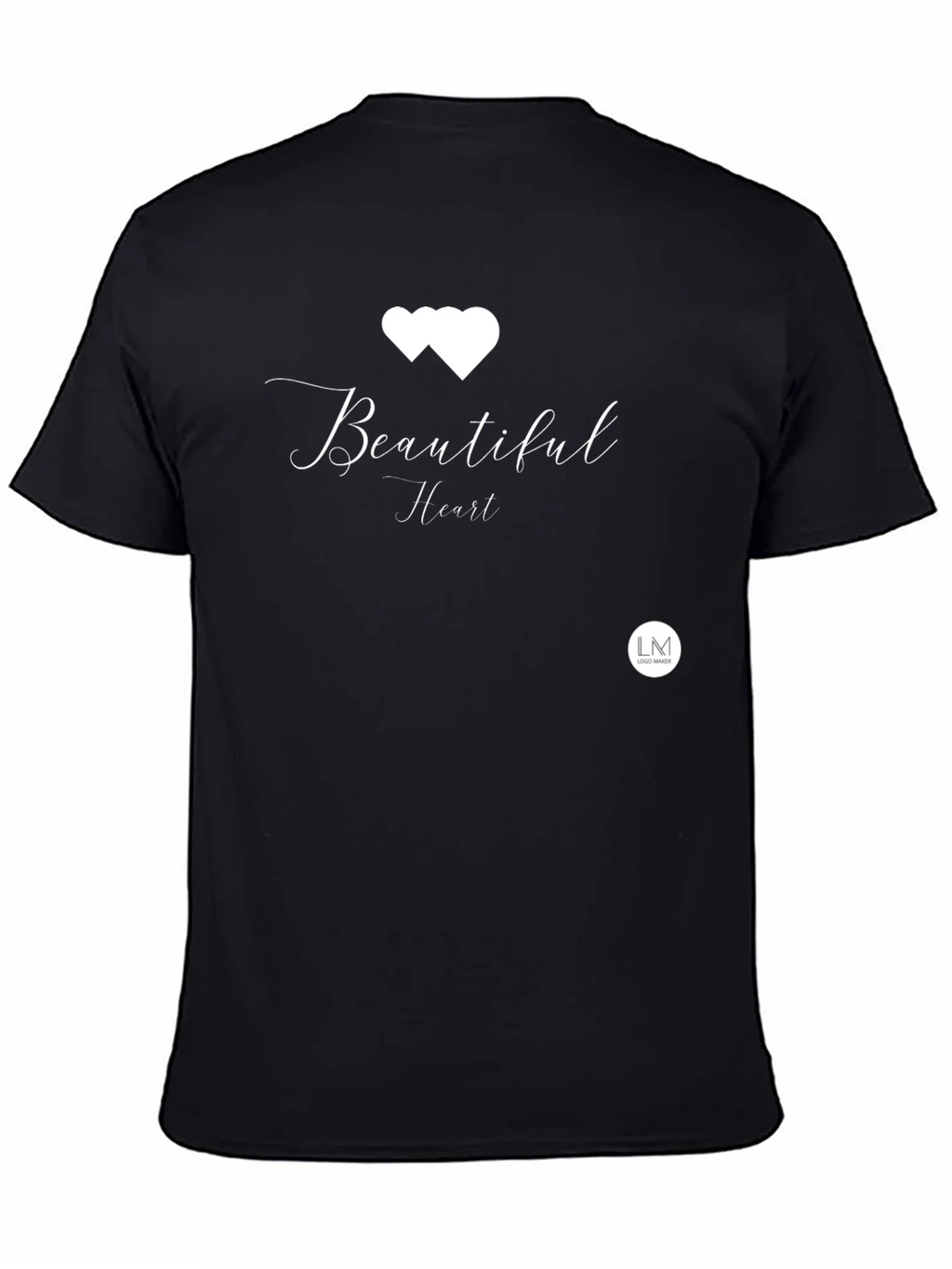 Beautiful Heart Black Tee - Stylish Graphic Print T-Shirt product image 4