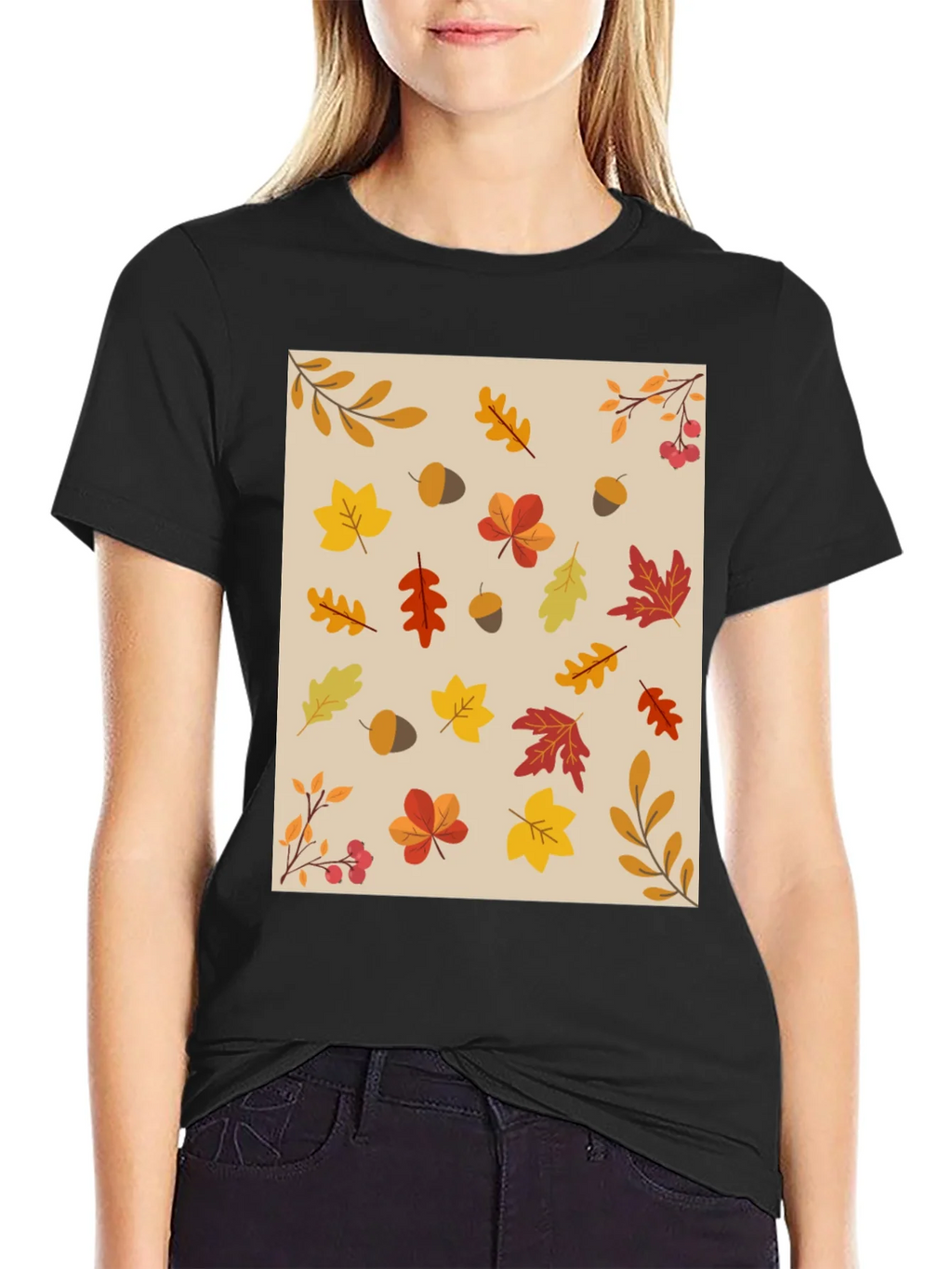 Fall Leaves Pattern T-Shirt product image 2