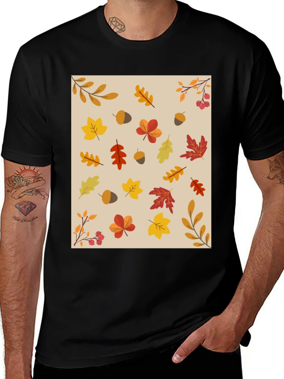 Fall Leaves Pattern T-Shirt product image 1