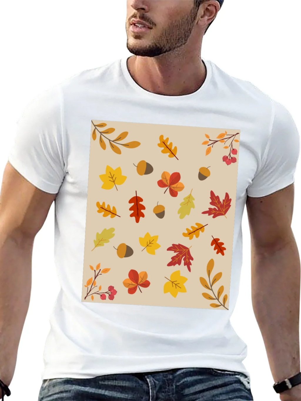 Fall Leaves Pattern T-Shirt product image 12