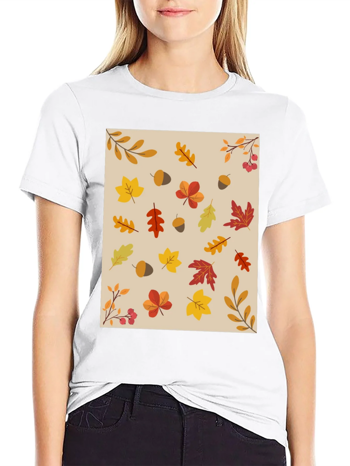 Fall Leaves Pattern T-Shirt product image 8