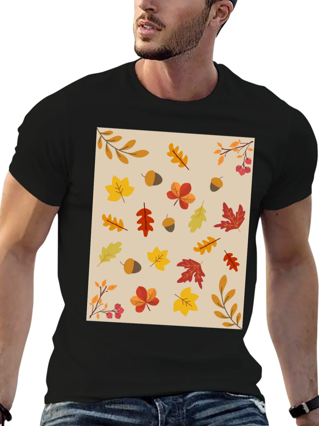 Fall Leaves Pattern T-Shirt product image 6