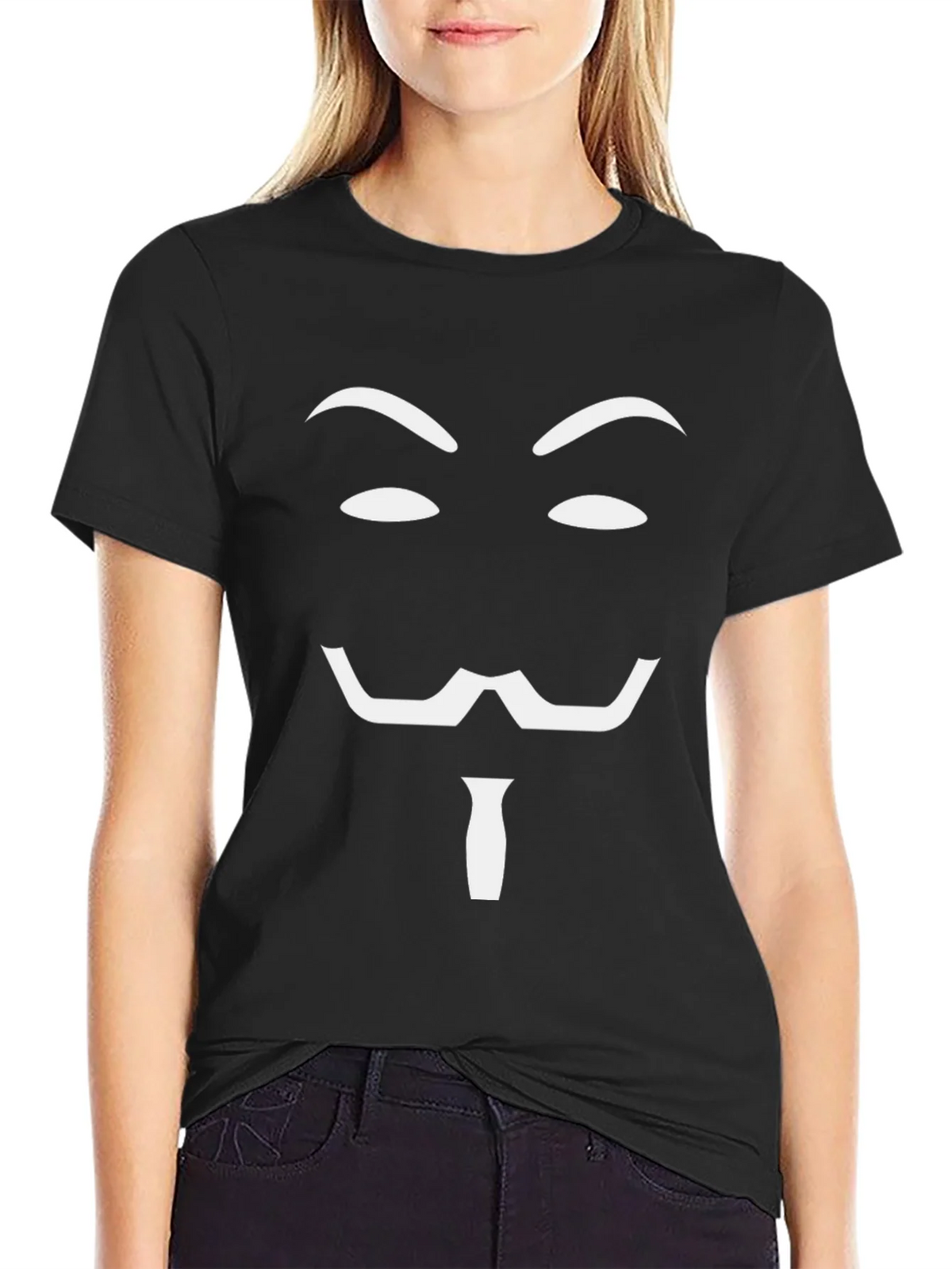 Anonymous Mask T-Shirt - Black - Guy Fawkes product image 2
