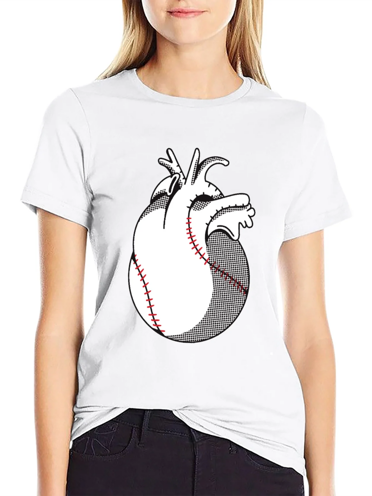 Anatomical Heart Baseball Graphic Tee product image 7