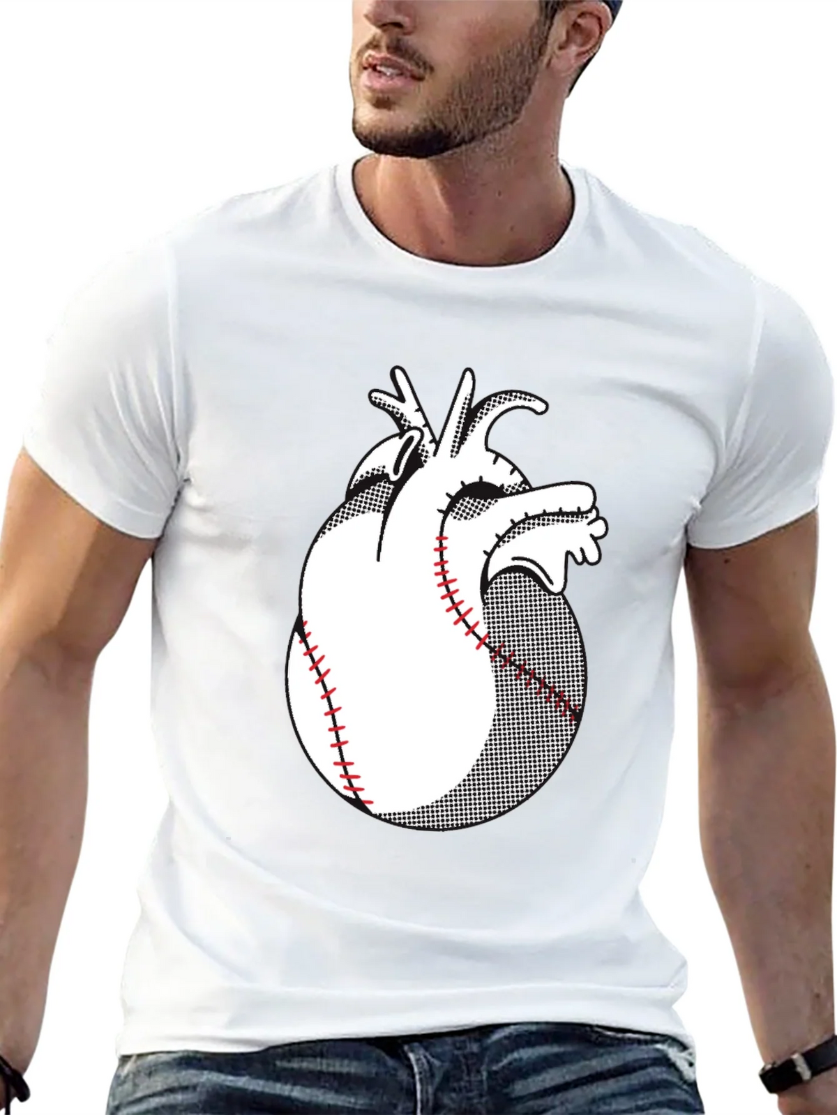 Anatomical Heart Baseball Graphic Tee product image 10