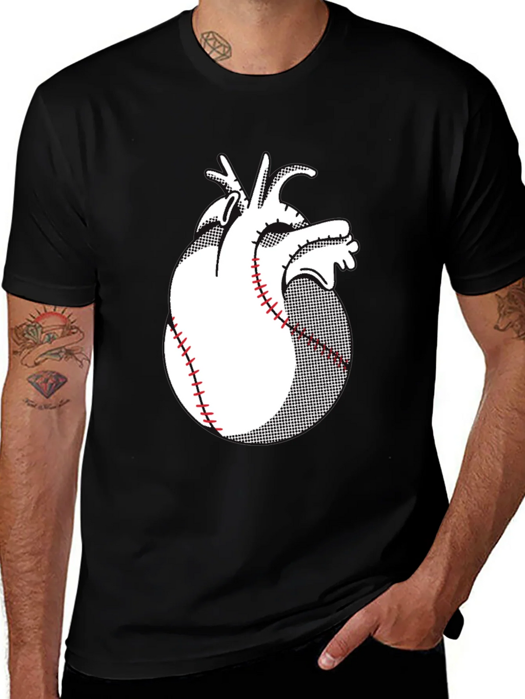 Anatomical Heart Baseball Graphic Tee product image 1