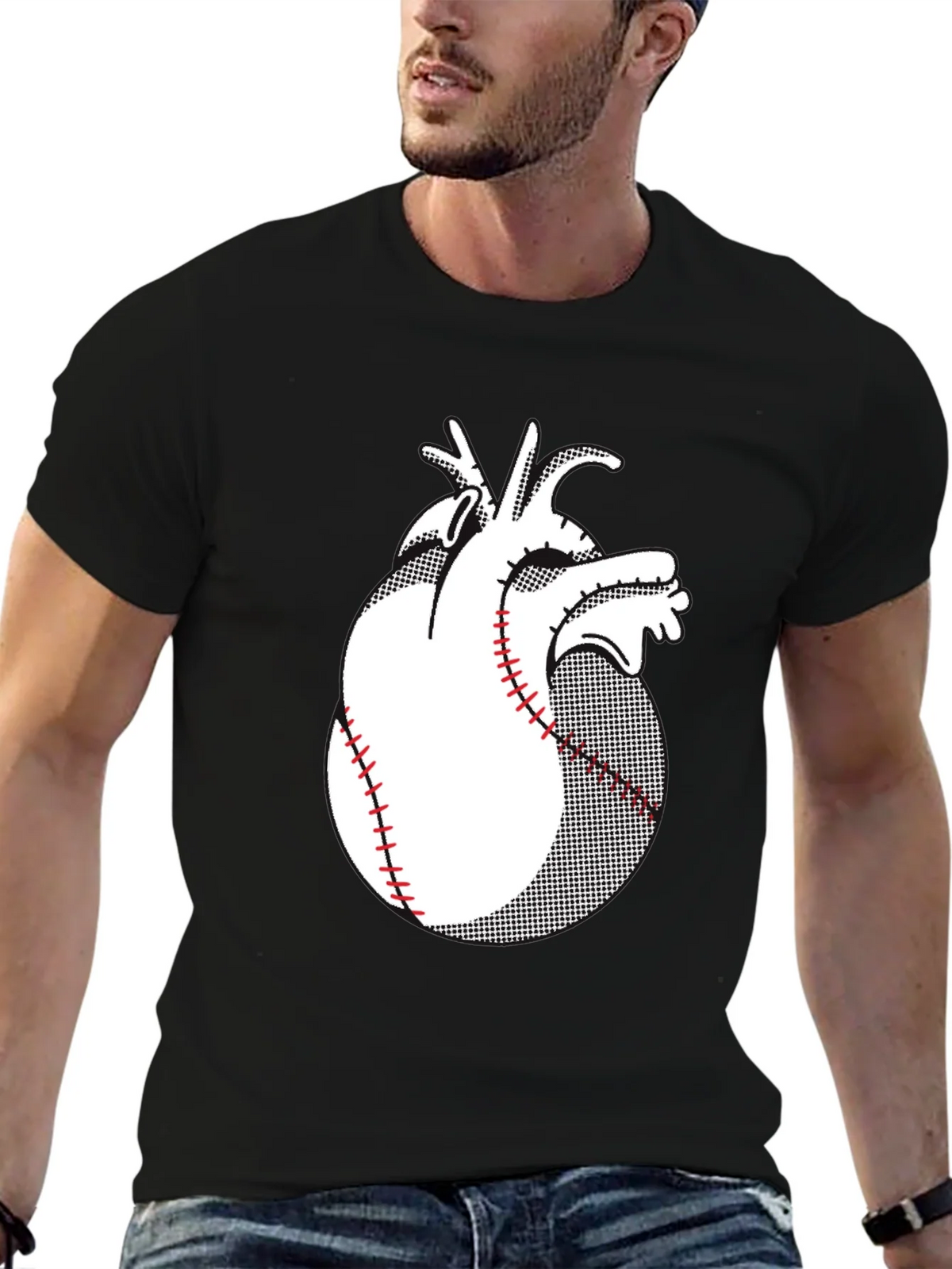 Anatomical Heart Baseball Graphic Tee product image 6
