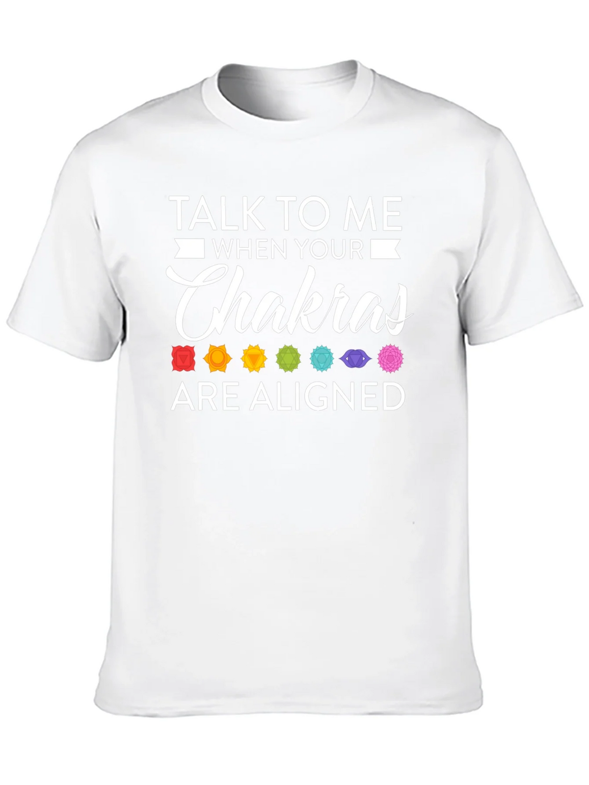 Aligned Chakras Graphic T-Shirt Black Cotton Blend product image 9