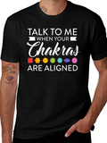 Aligned Chakras Graphic T-Shirt Black Cotton Blend product image 1