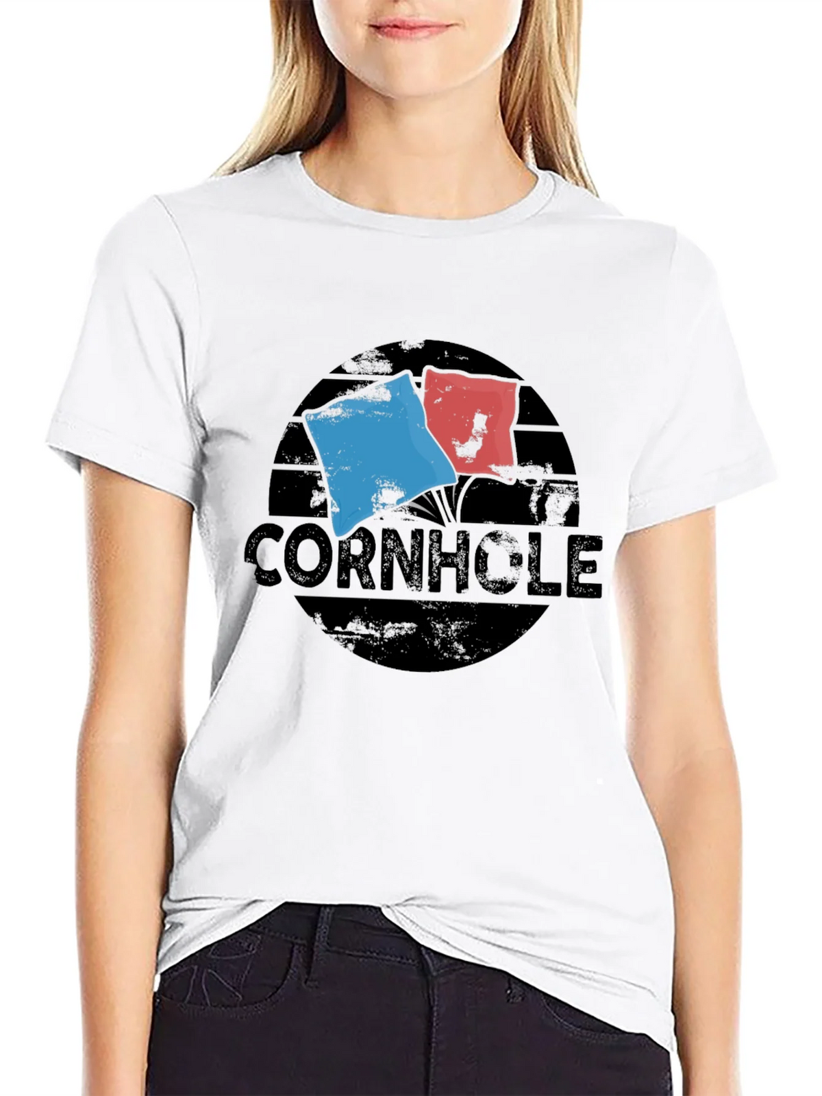 Cornhole Flags Graphic T-Shirt product image 8