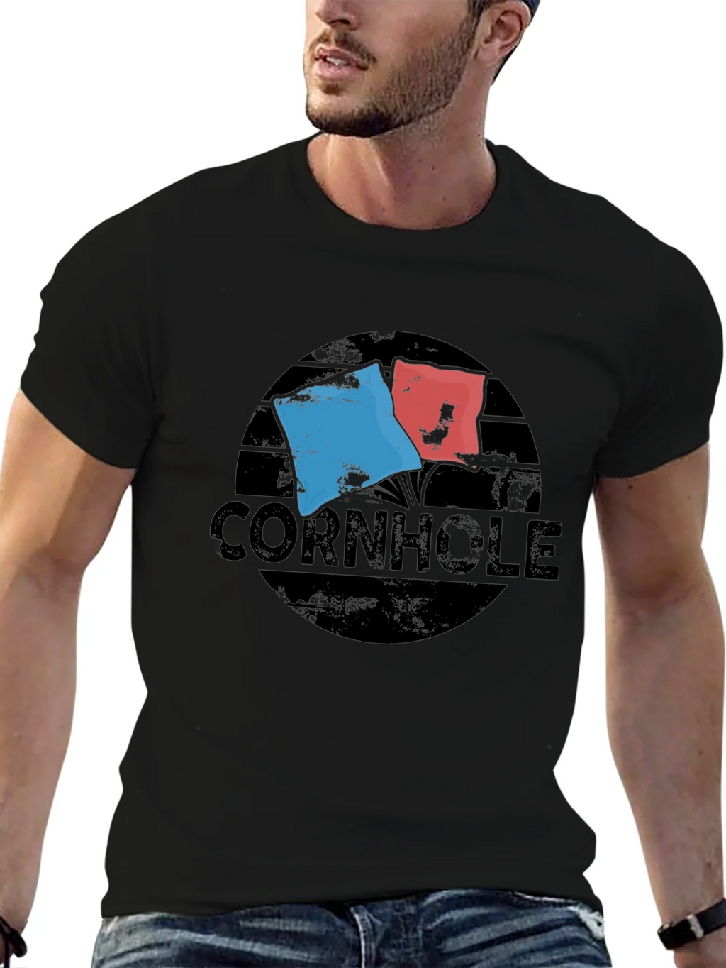 Cornhole Flags Graphic T-Shirt product image 6