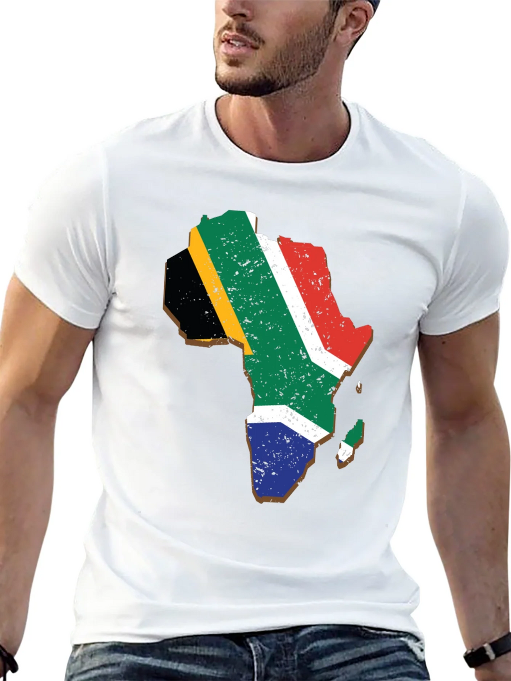 Africa Map Flag T-Shirt - Black Graphic Tee product image 8