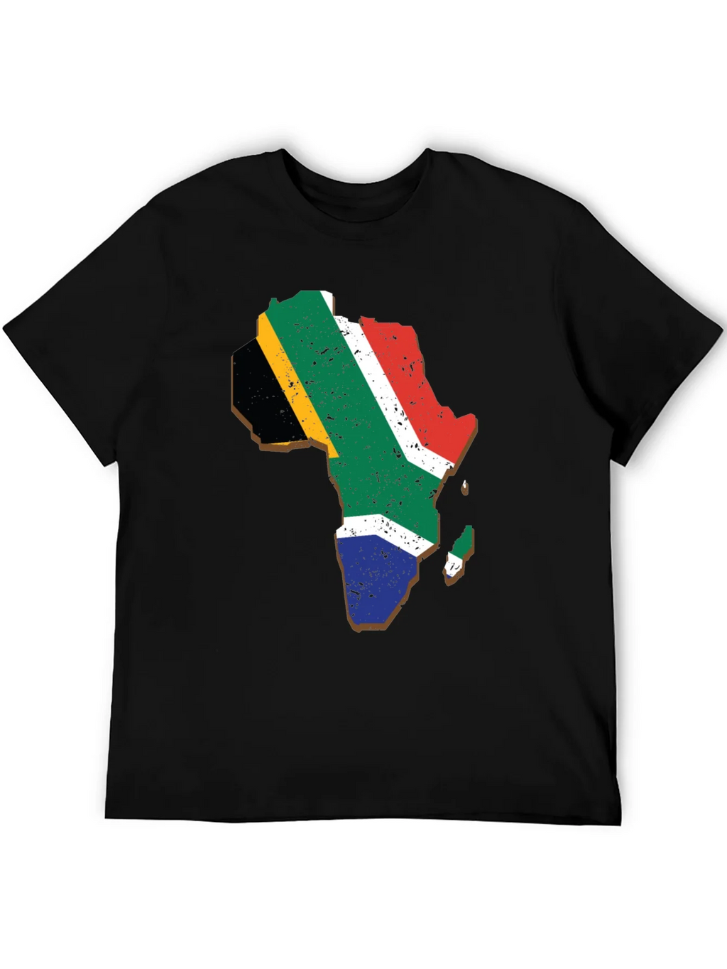 Africa Map Flag T-Shirt - Black Graphic Tee product image 4