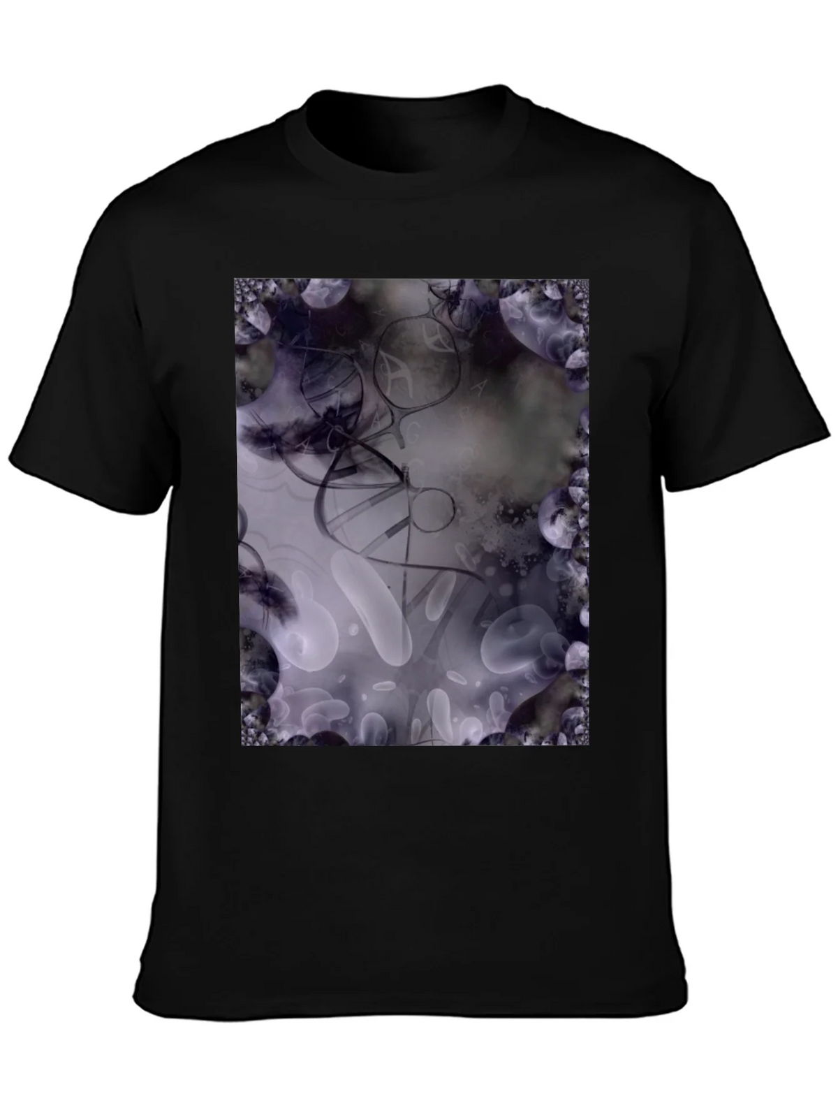 Abstract Art T-Shirt: Black Cotton Blend Tee product image 3