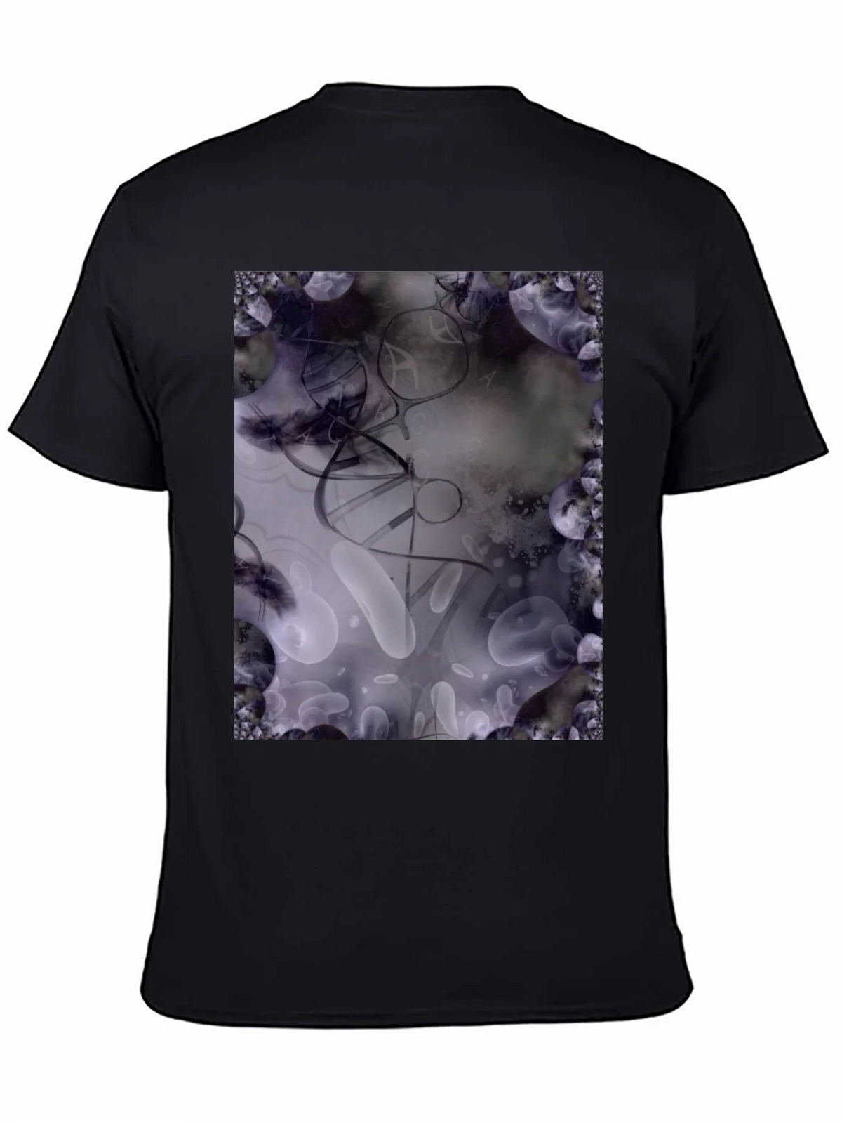 Abstract Art T-Shirt: Black Cotton Blend Tee product image 4