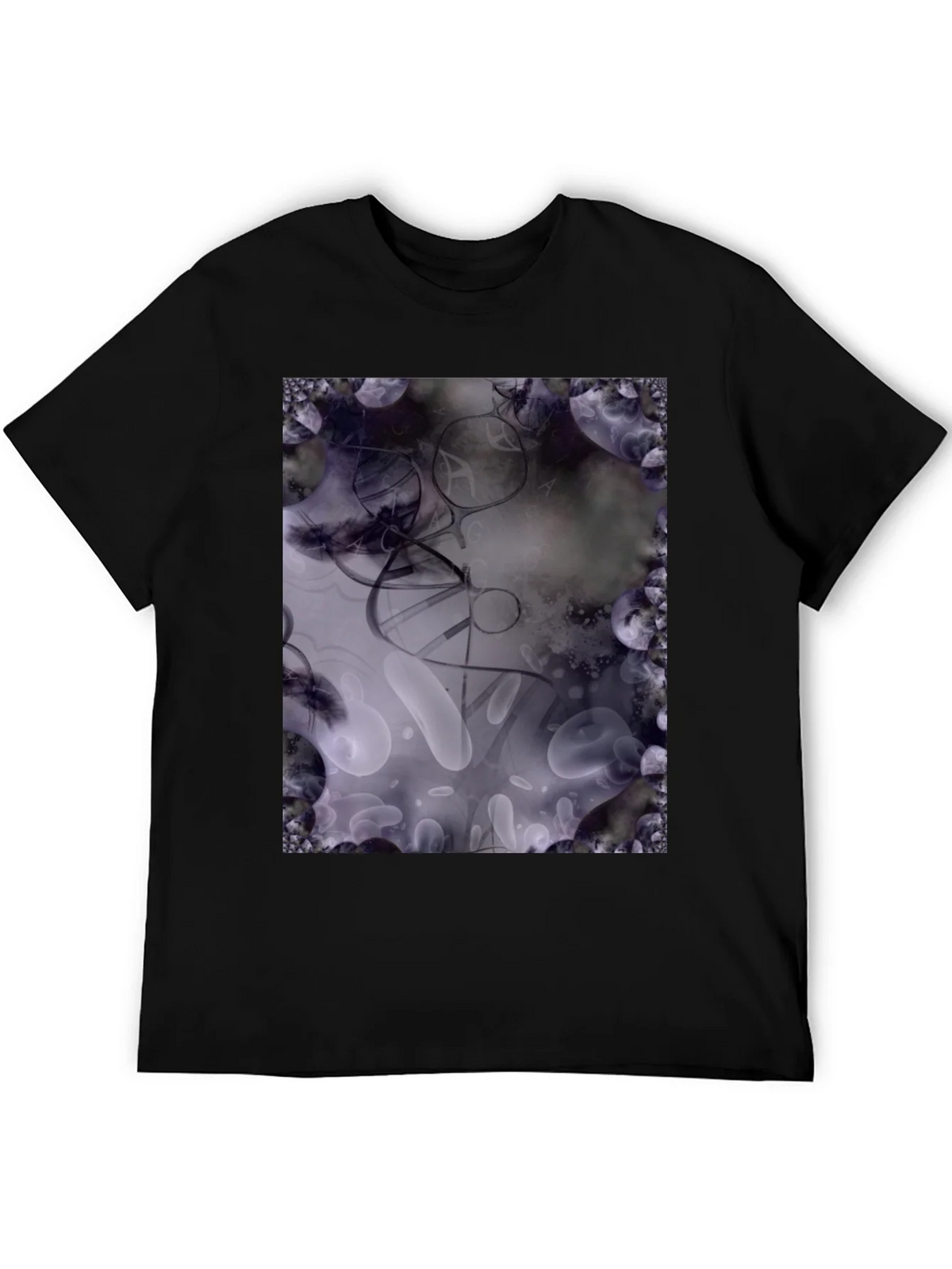 Abstract Art T-Shirt: Black Cotton Blend Tee product image 5