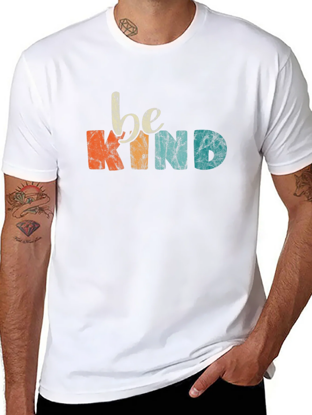 Be Kind Graphic Tee - Vintage Style Black T-Shirt product image 5