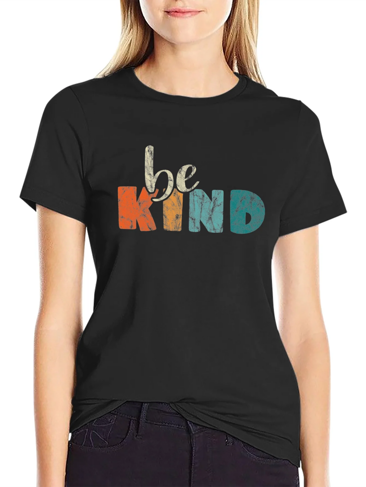 Be Kind Graphic Tee - Vintage Style Black T-Shirt product image 1