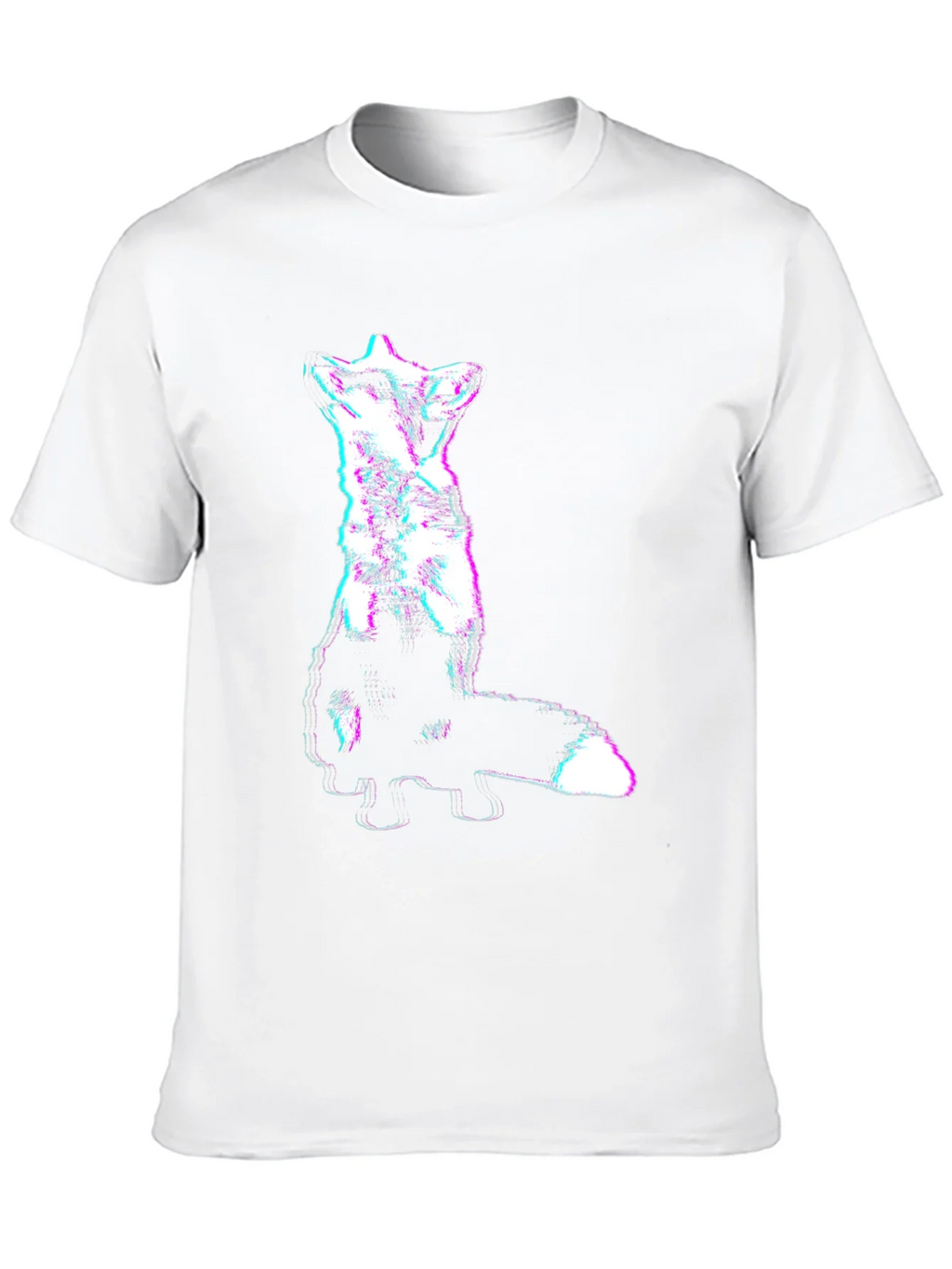Abstract Glitch Fox Tee - Trendy Graphic T-Shirt product image 8