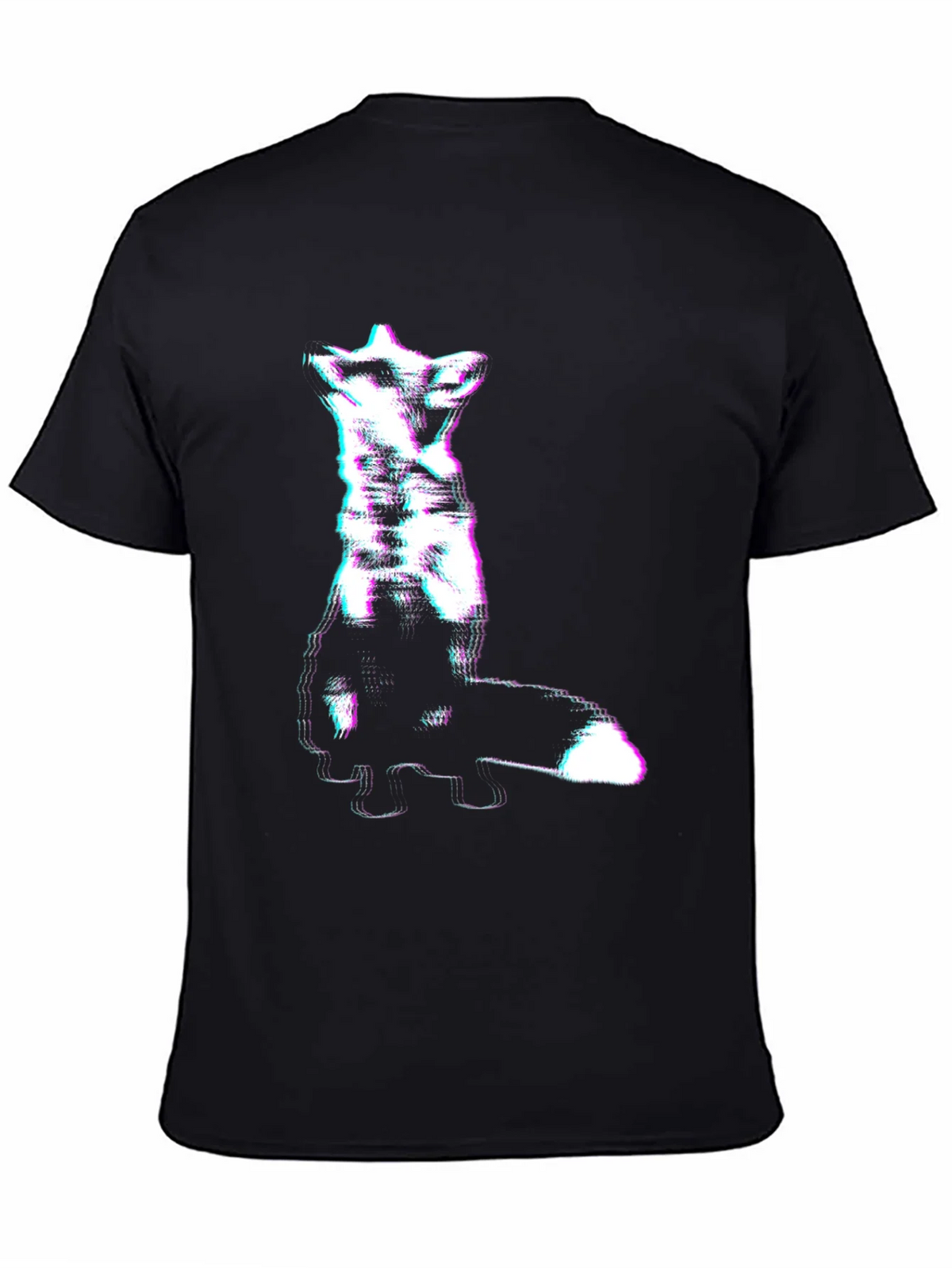 Abstract Glitch Fox Tee - Trendy Graphic T-Shirt product image 4