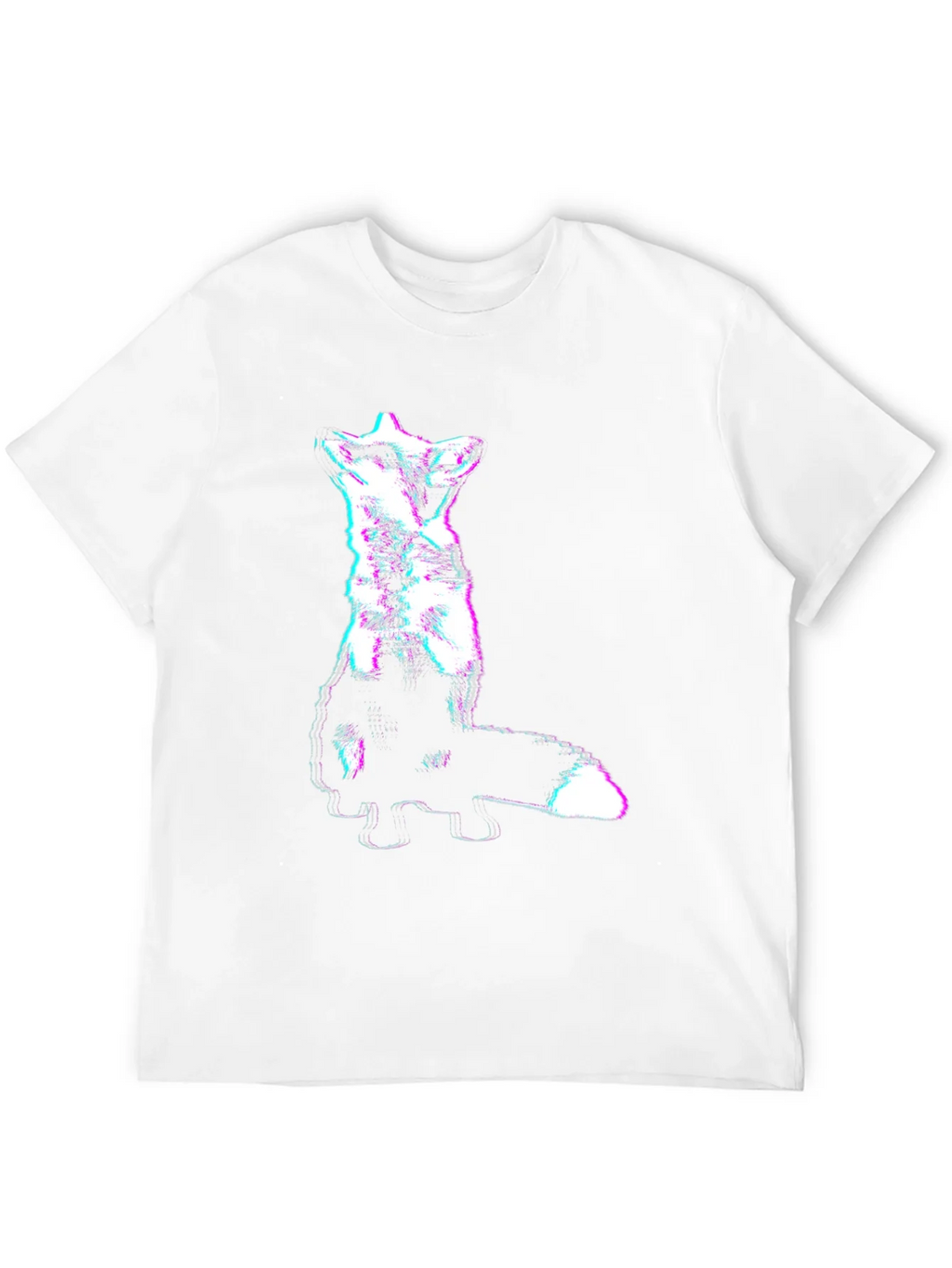 Abstract Glitch Fox Tee - Trendy Graphic T-Shirt product image 10