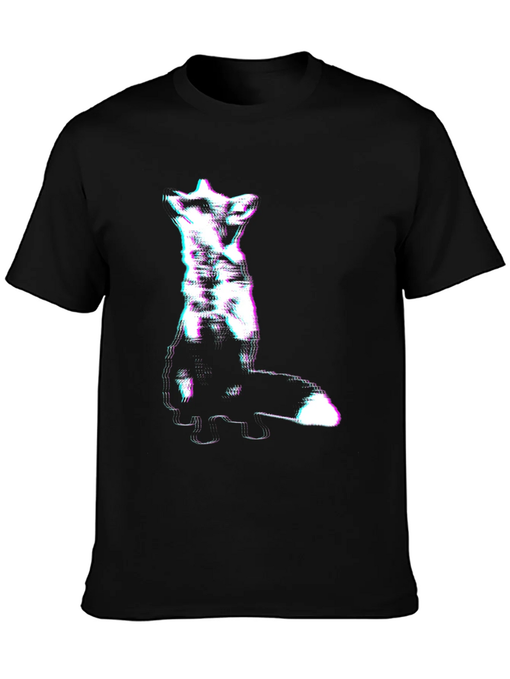 Abstract Glitch Fox Tee - Trendy Graphic T-Shirt product image 3