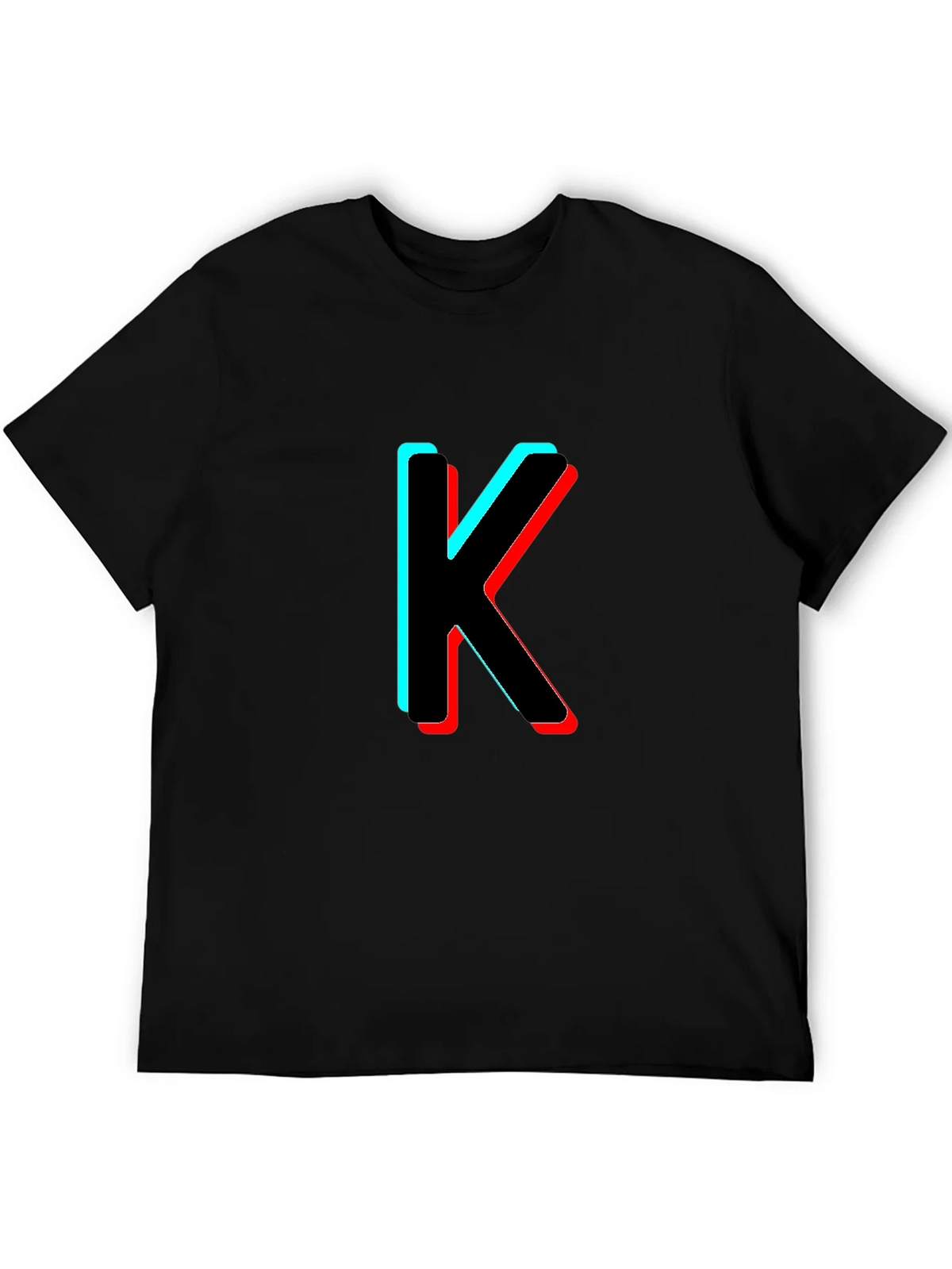 3D Letter K Black T-Shirt product image 5