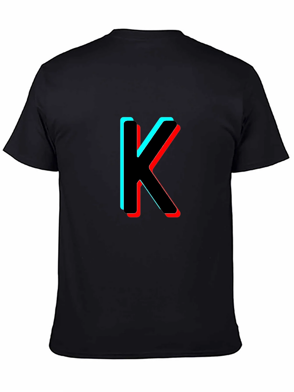 3D Letter K Black T-Shirt product image 4
