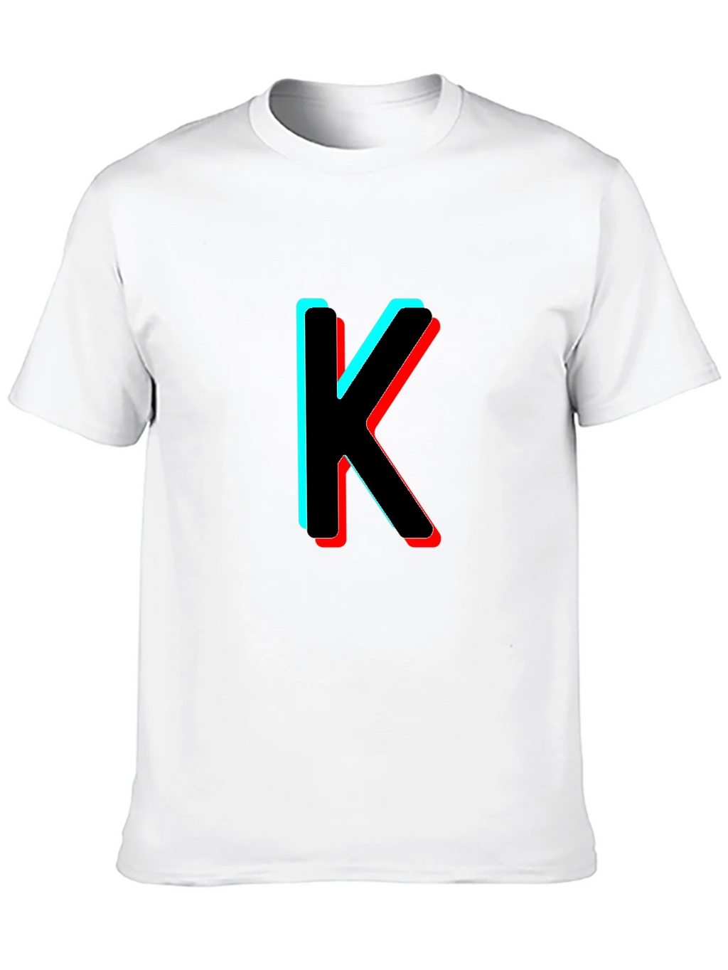 3D Letter K Black T-Shirt product image 9