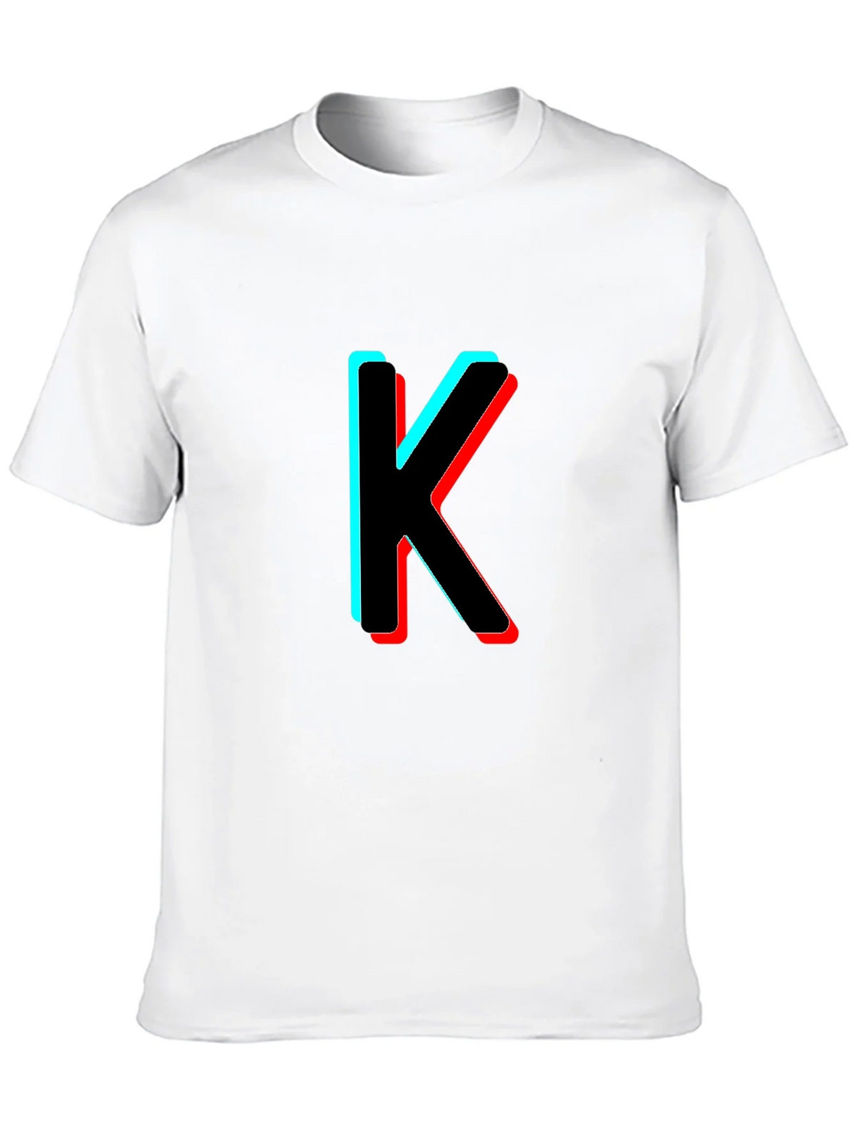 3D Letter K Black T-Shirt product image 9