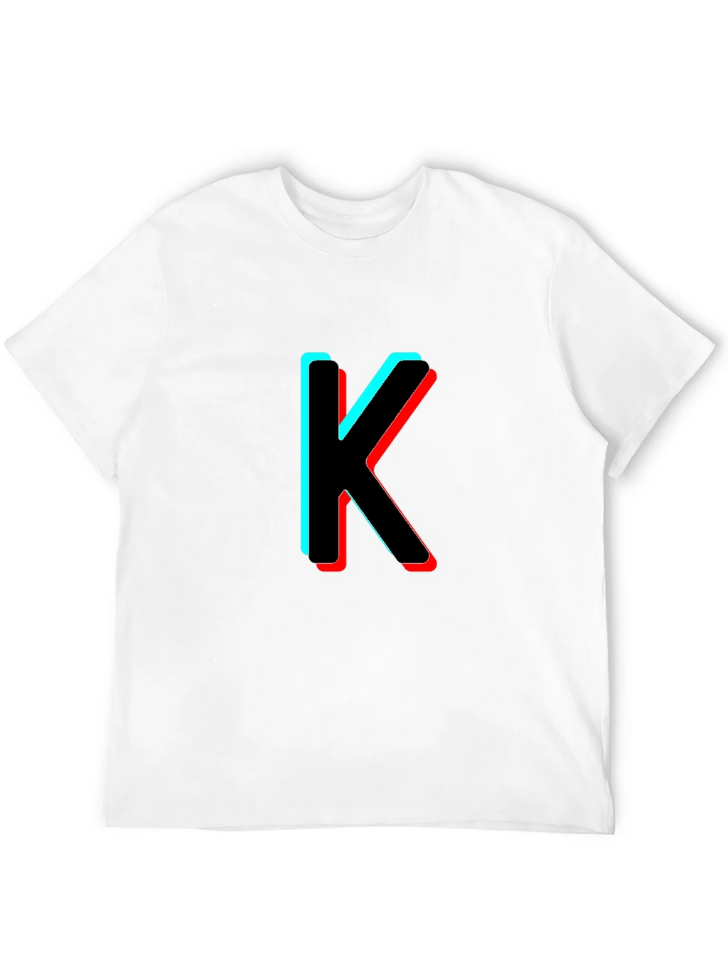 3D Letter K Black T-Shirt product image 11