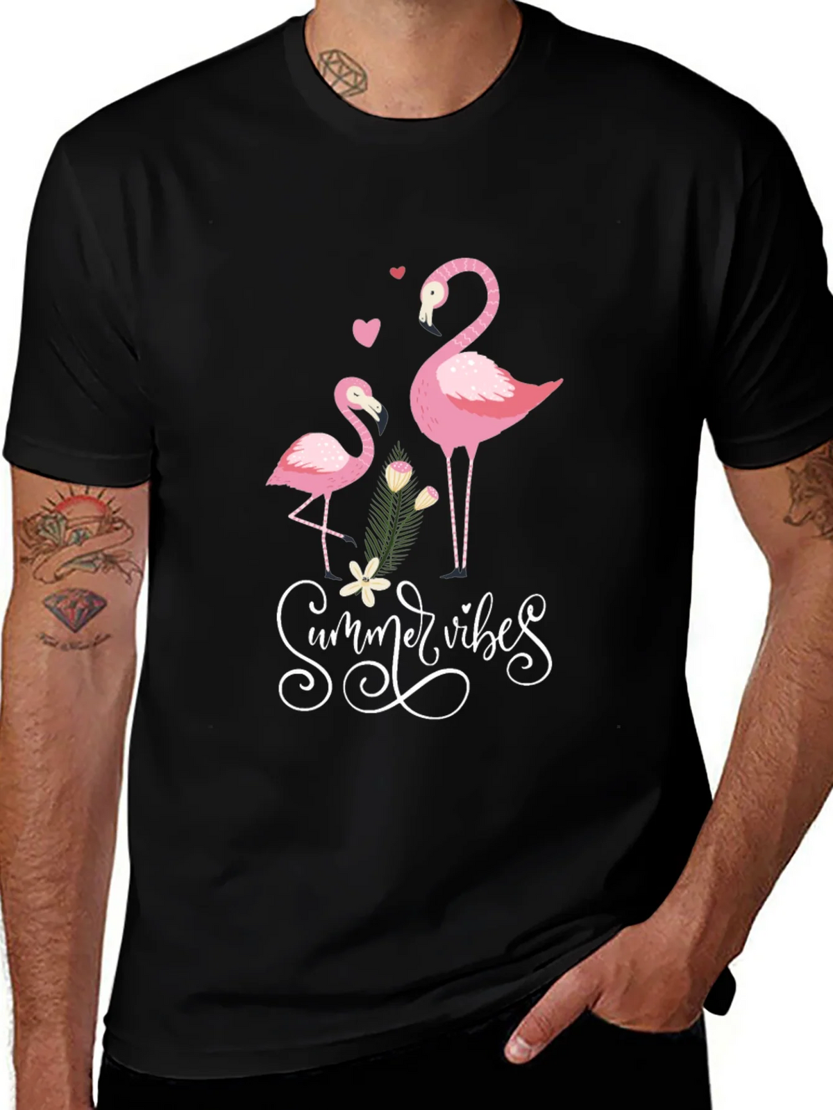 Summer Vibes Flamingo Graphic Tee product image 1