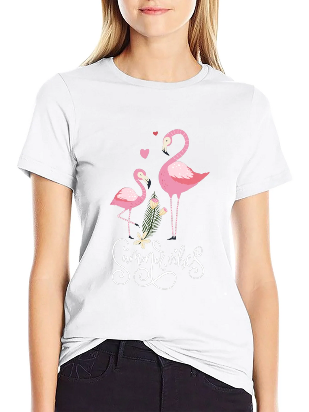 Summer Vibes Flamingo Graphic Tee product image 8
