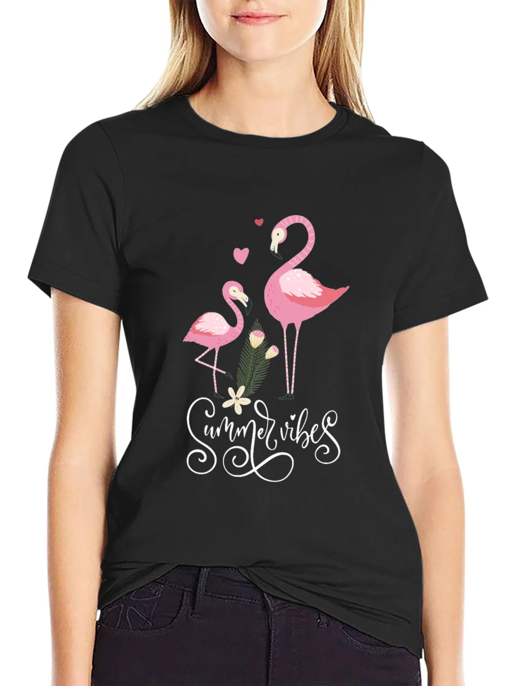 Summer Vibes Flamingo Graphic Tee product image 2