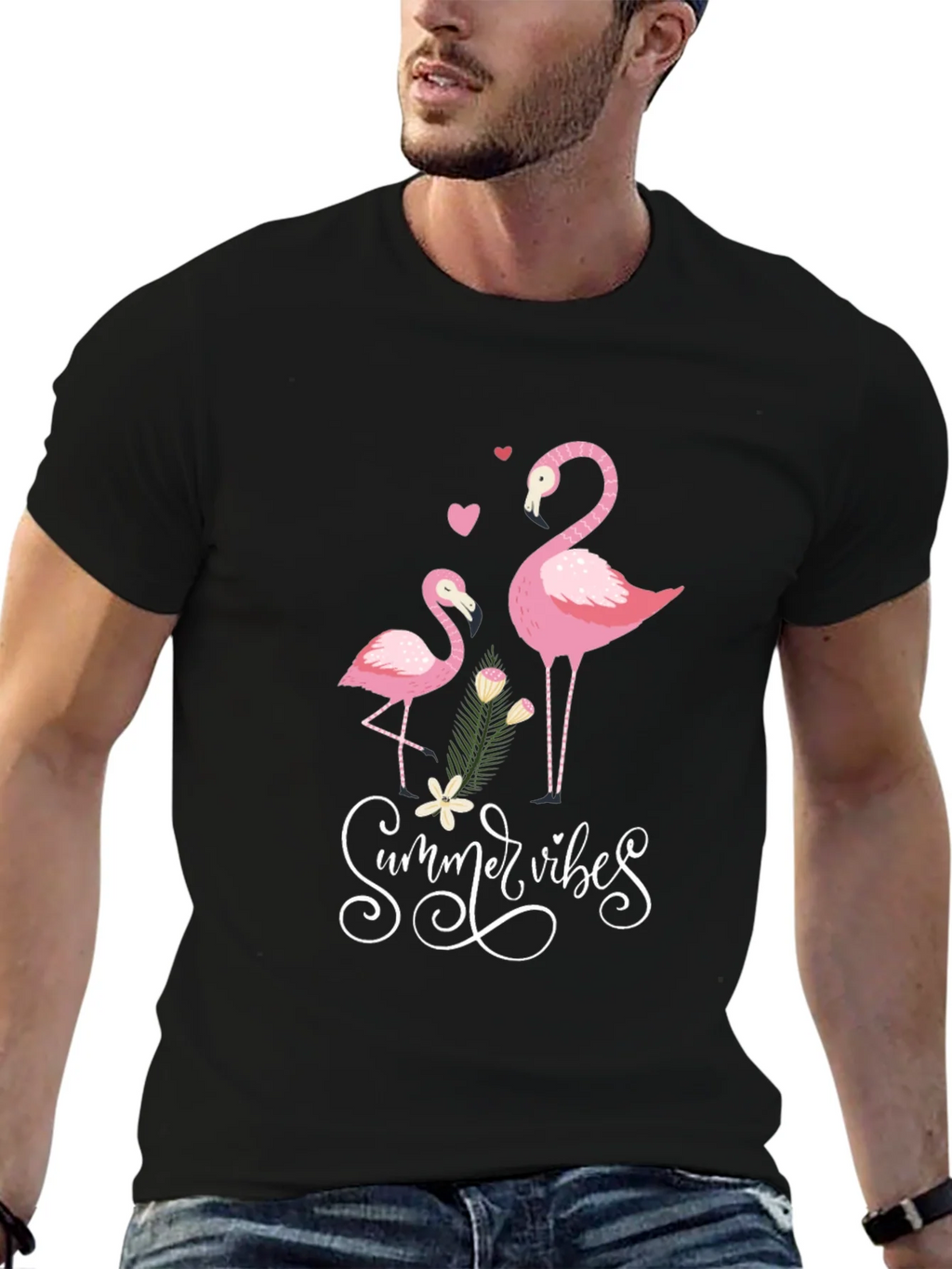Summer Vibes Flamingo Graphic Tee product image 6
