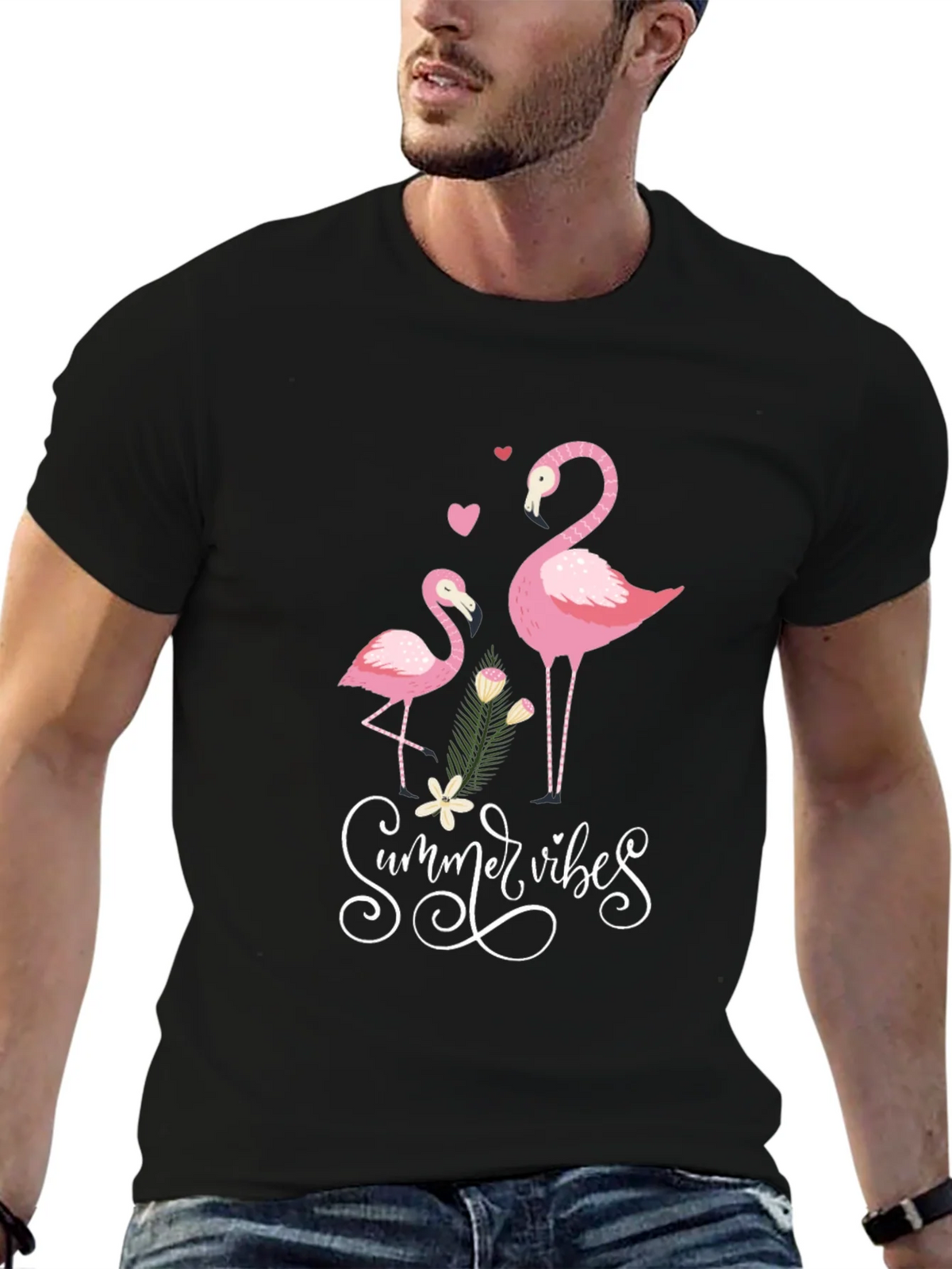 Summer Vibes Flamingo Graphic Tee product image 6