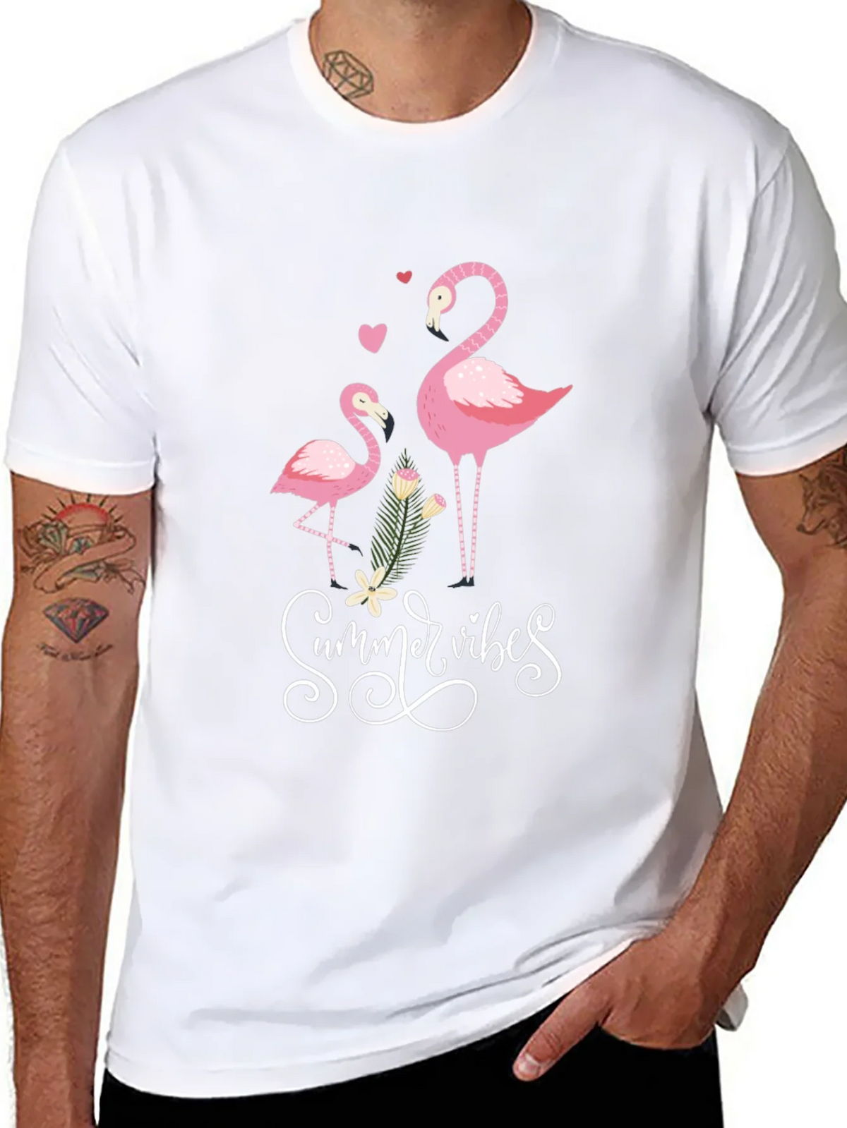 Summer Vibes Flamingo Graphic Tee product image 7