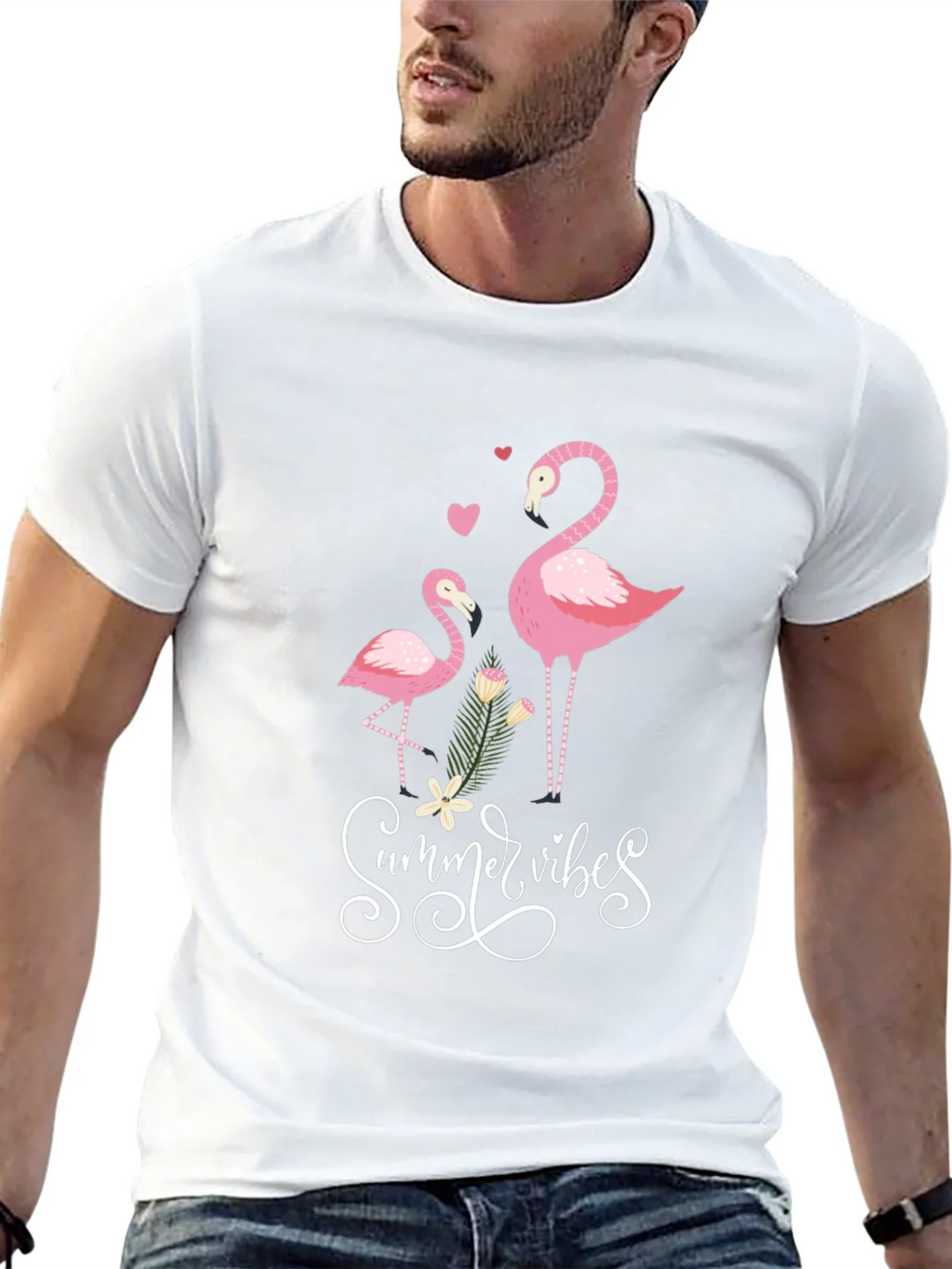 Summer Vibes Flamingo Graphic Tee product image 12