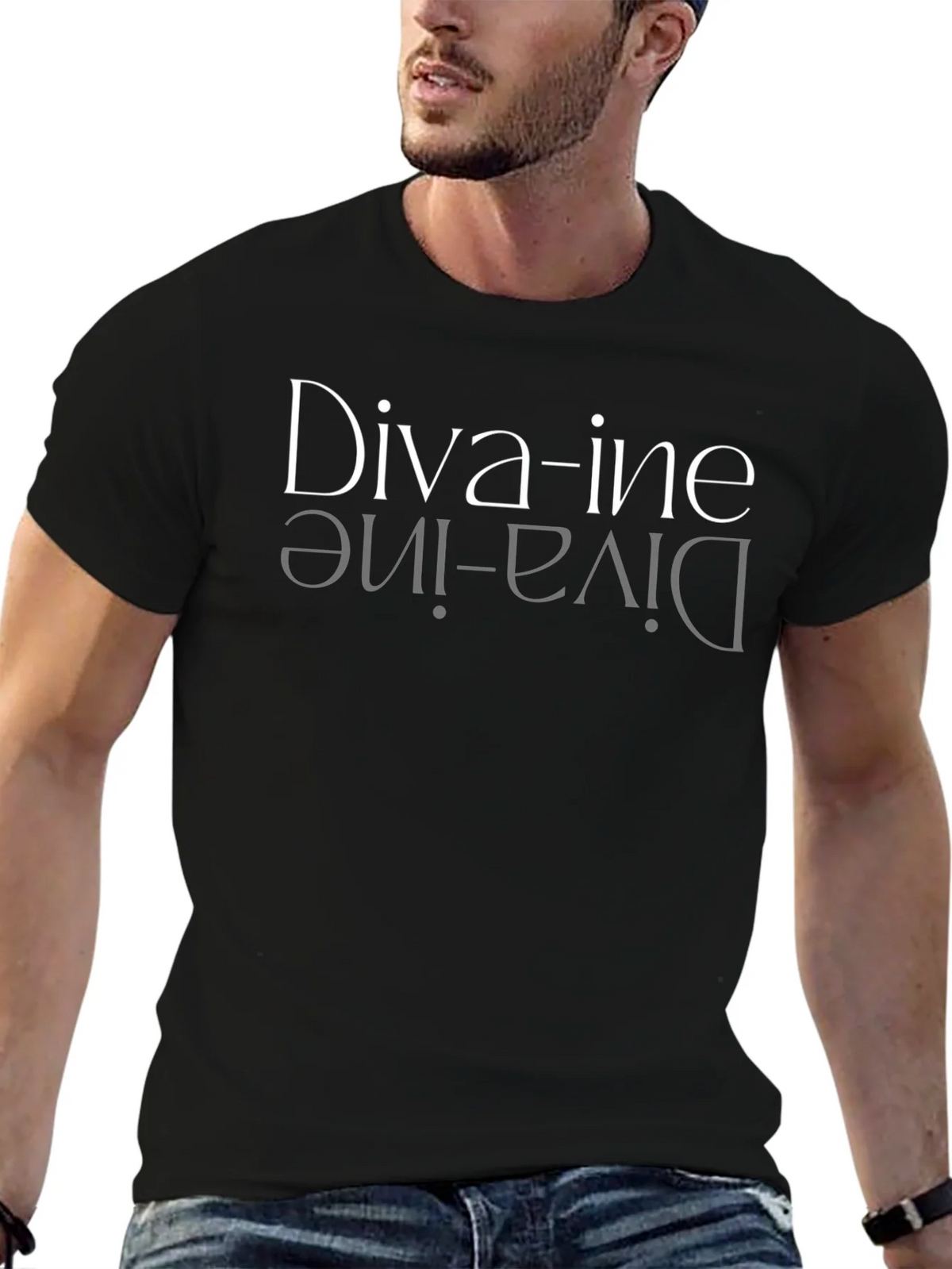 Diva-ine Reflective Graphic Tee - Black product image 4
