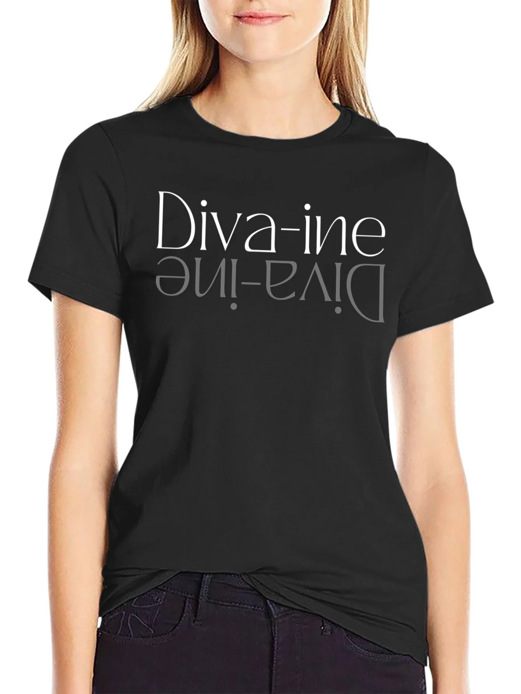 Diva-ine Reflective Graphic Tee - Black product image 1