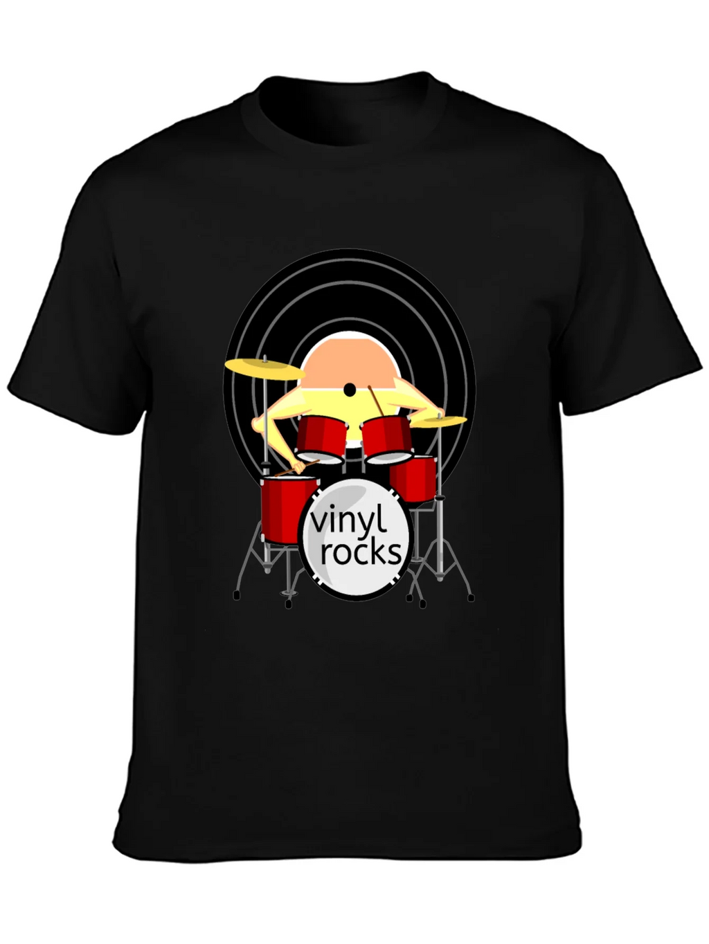 Vinyl Rocks Drum Set Graphic Tee product image 3