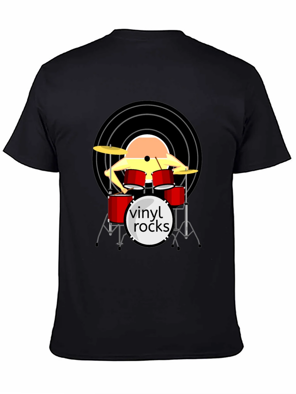 Vinyl Rocks Drum Set Graphic Tee product image 4