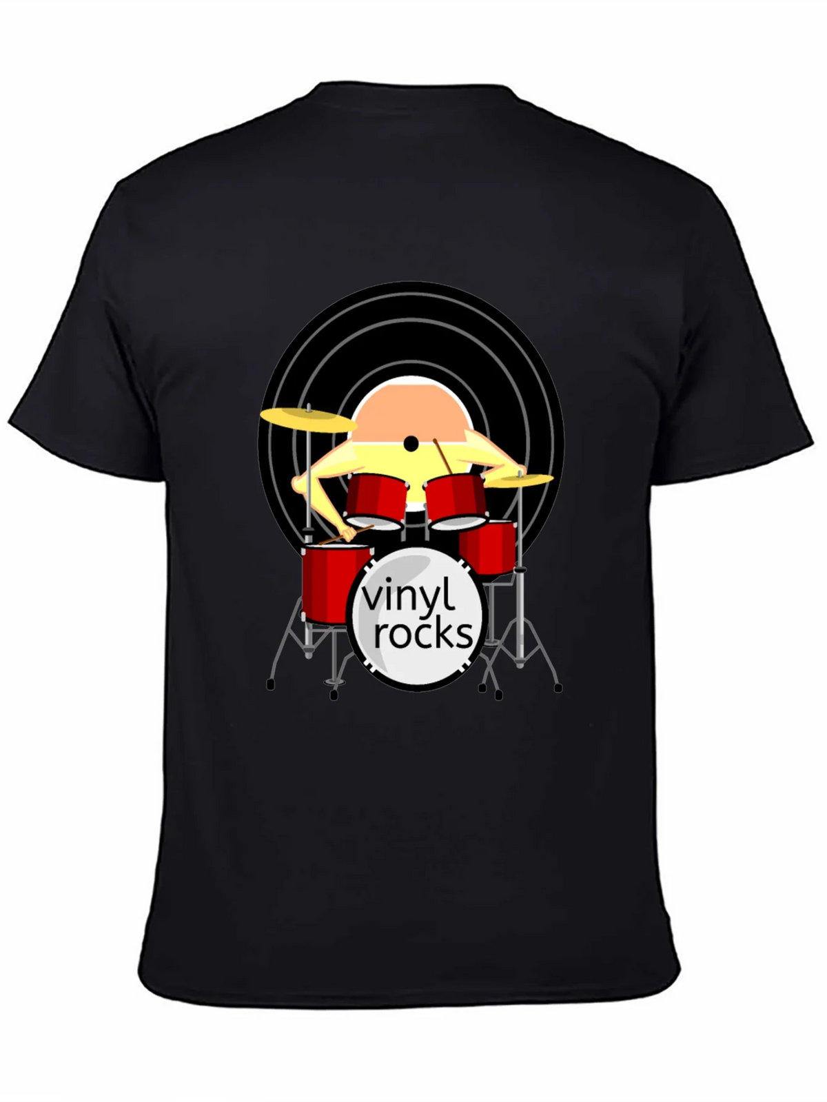 Vinyl Rocks Drum Set Graphic Tee product image 4