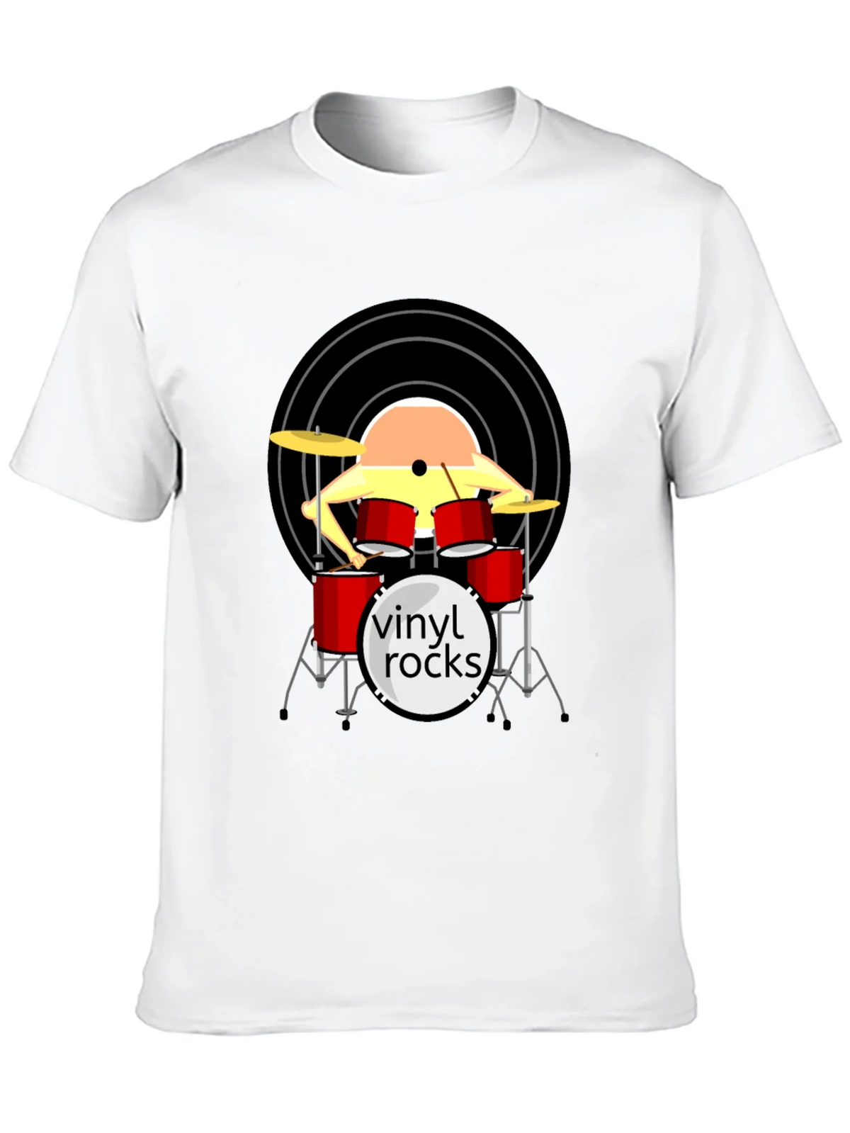 Vinyl Rocks Drum Set Graphic Tee product image 8