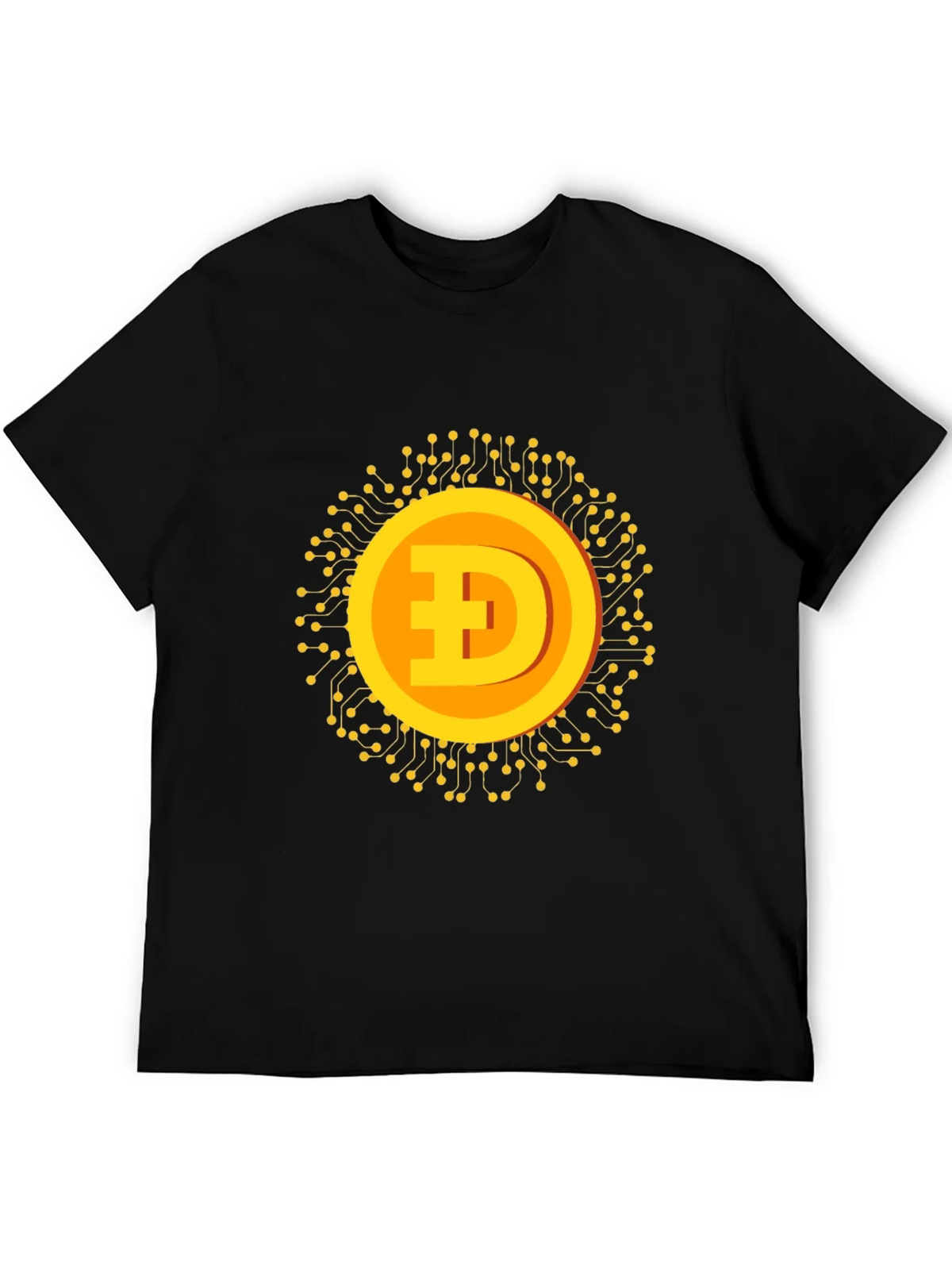 Dogecoin Crypto Graphic T-Shirt - Black product image 5