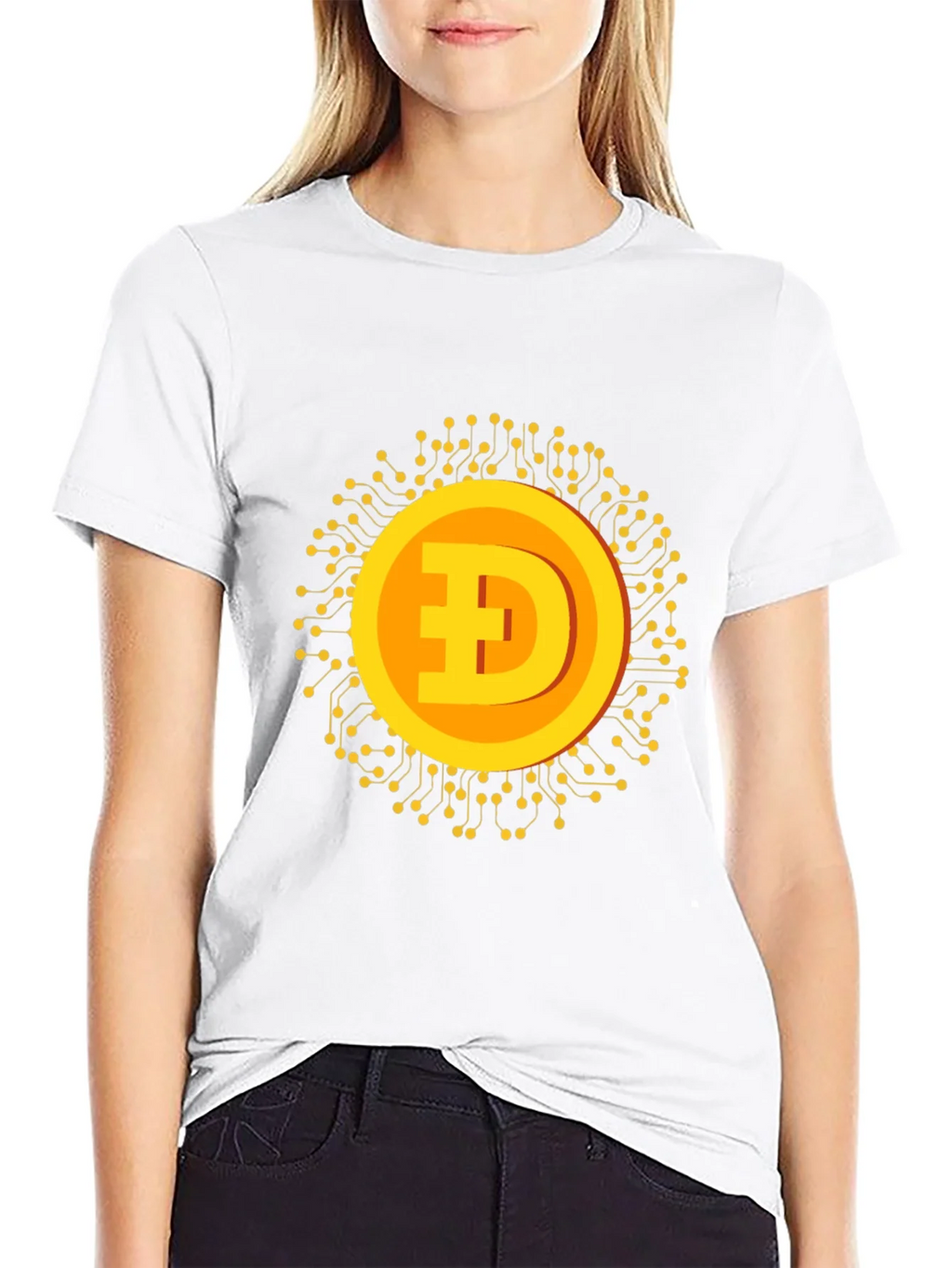 Dogecoin Crypto Graphic T-Shirt - Black product image 7
